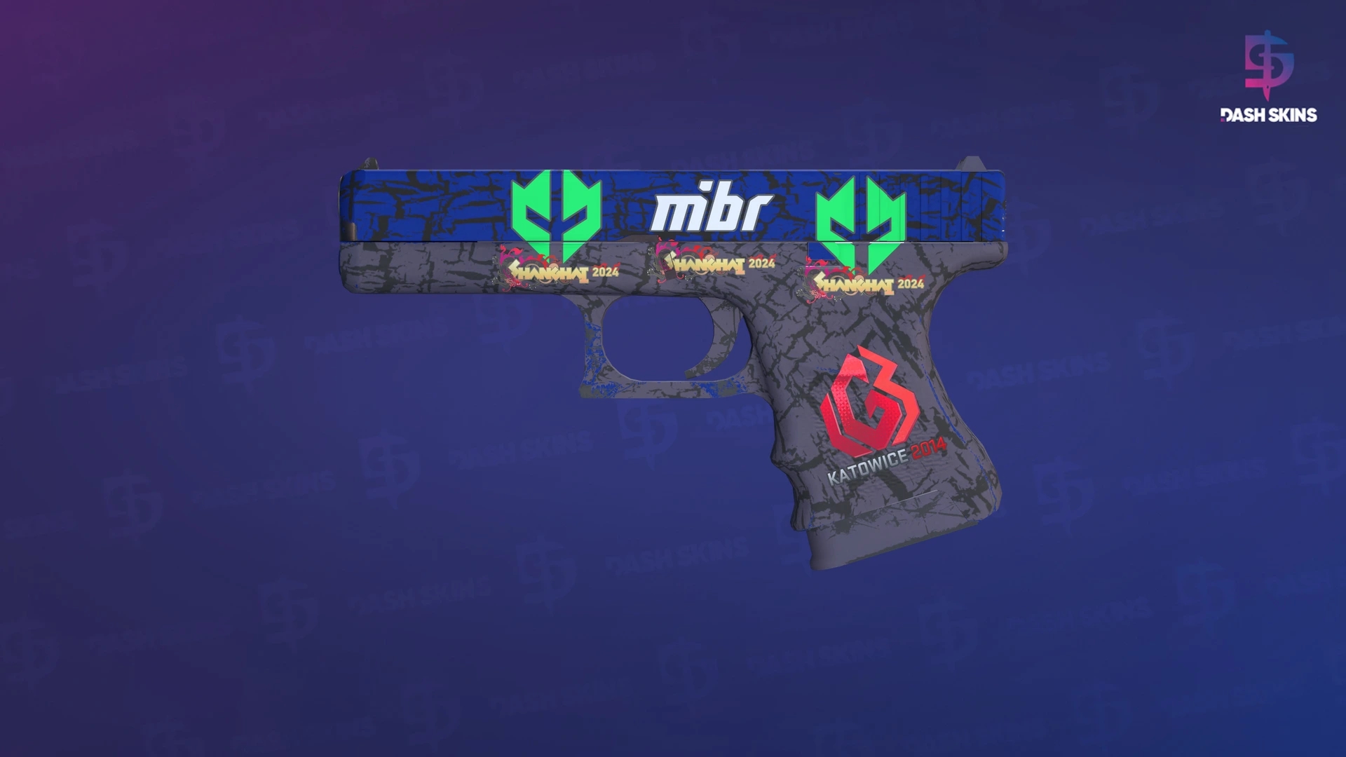 Glock-18 | Blue Fissure (Minimal Wear) Screenshot Playside
