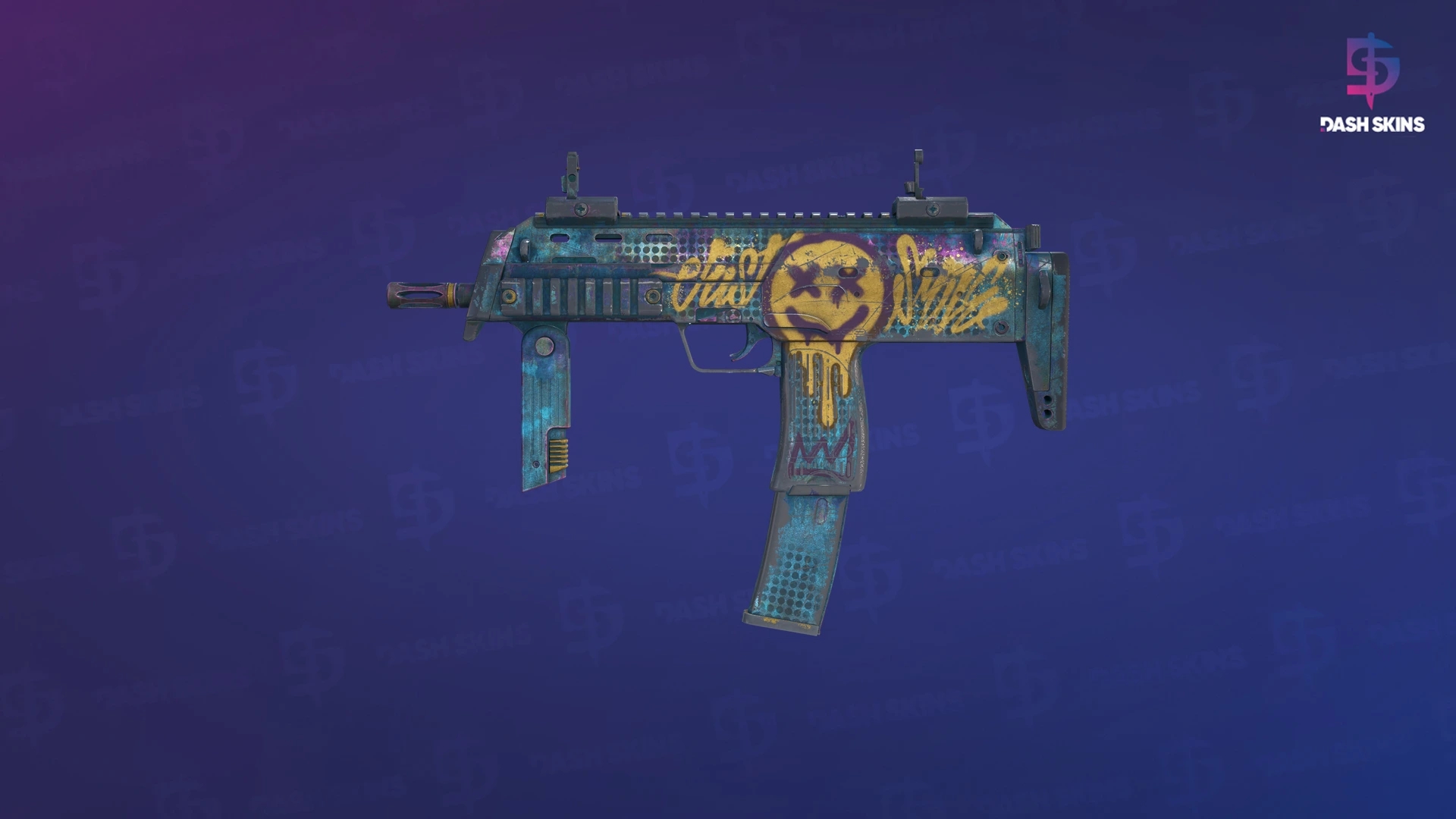 MP7 | Just Smile (Battle-Scarred) Screenshot Playside