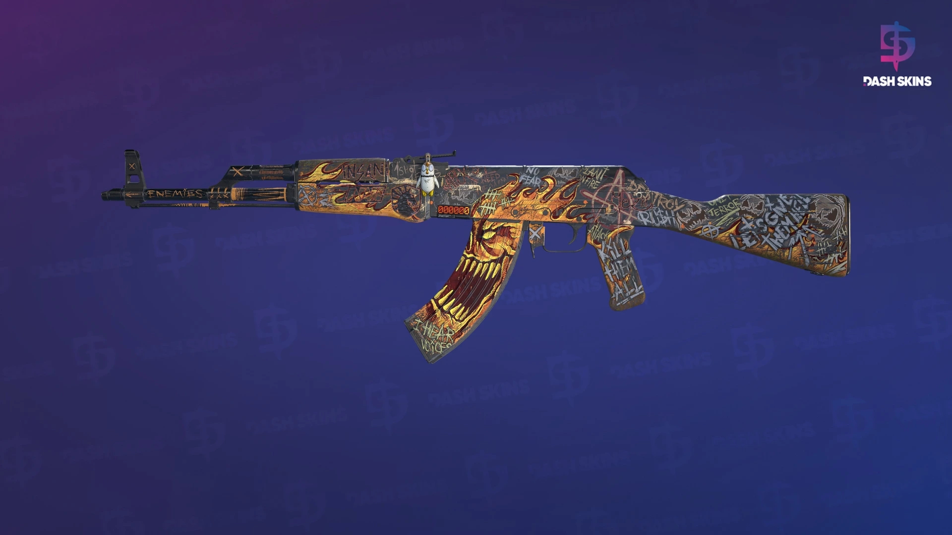 StatTrak™ AK-47 | Searing Rage (Well-Worn) Screenshot Playside