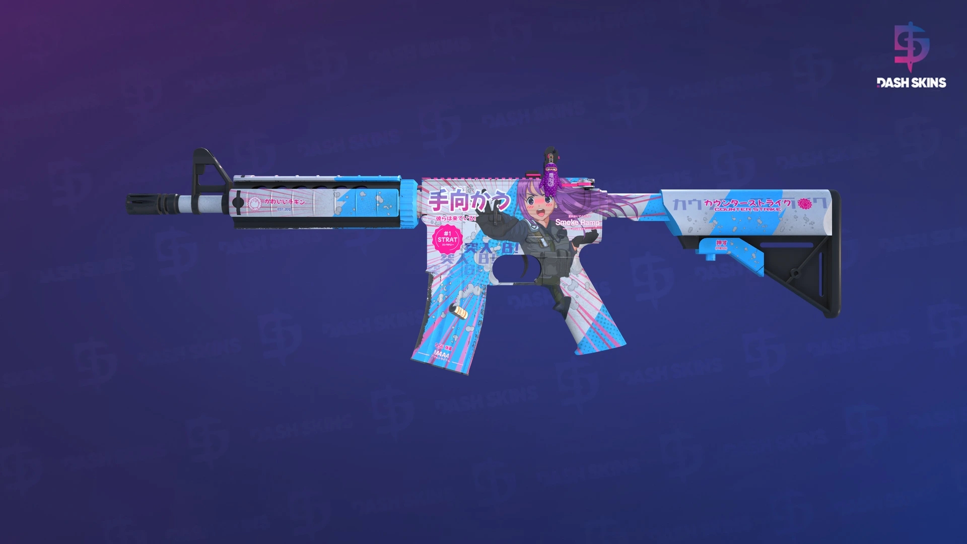 M4A4 | Temukau (Minimal Wear) Screenshot Playside
