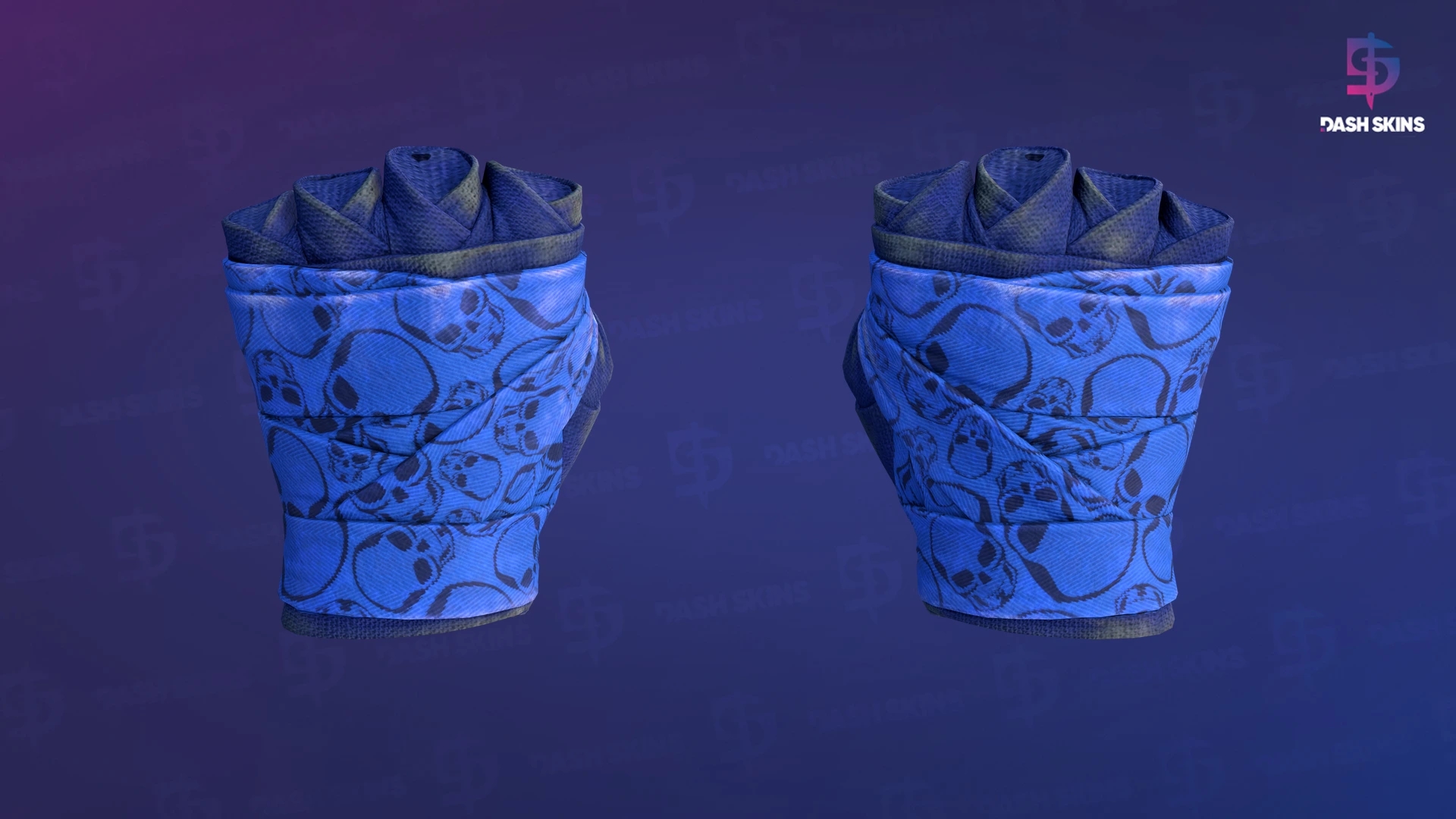 ★ Hand Wraps | Cobalt Skulls (Well-Worn) Screenshot Playside