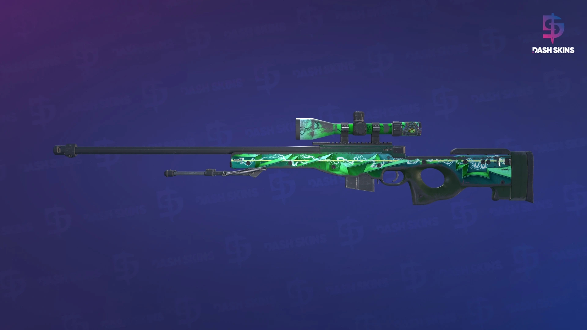 AWP | Green Energy (Well-Worn) Screenshot Playside