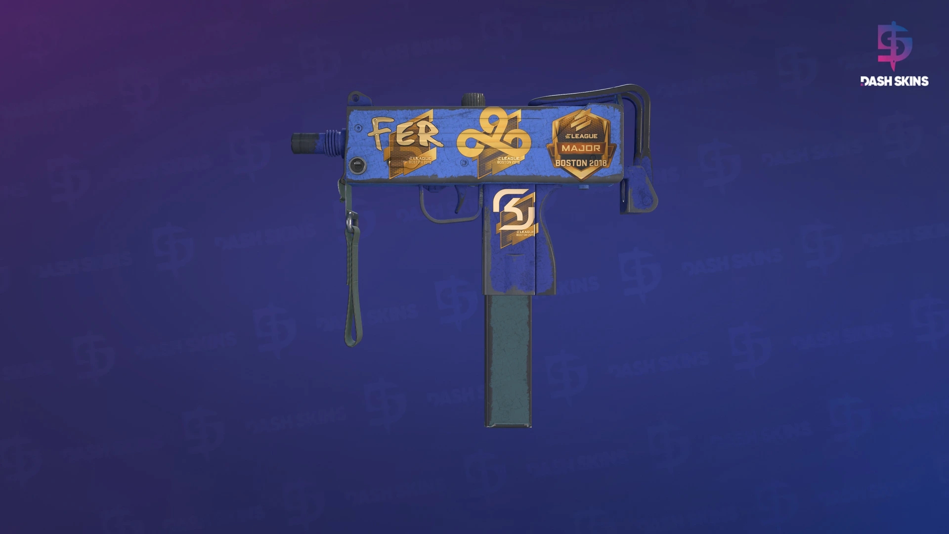 Souvenir MAC-10 | Indigo (Battle-Scarred) Screenshot Playside
