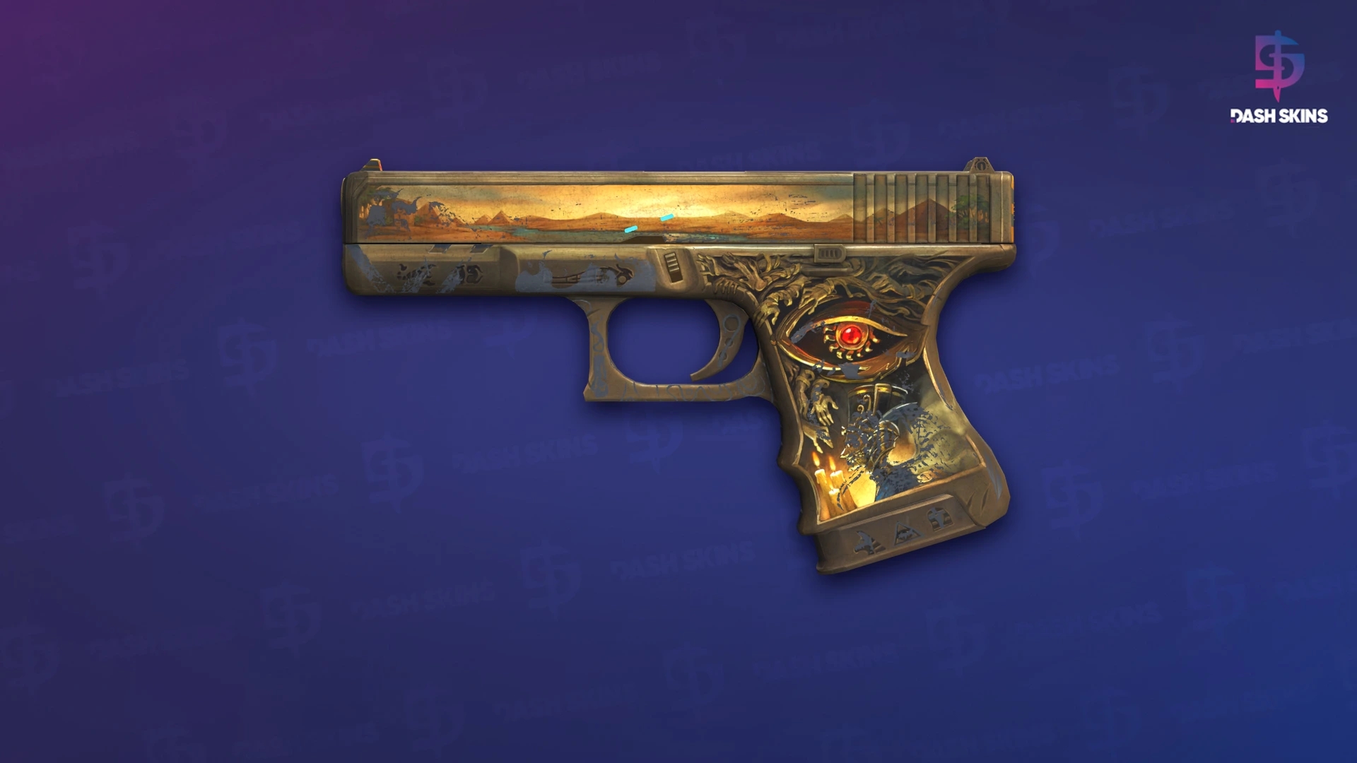Glock-18 | Ramese's Reach (Well-Worn) Screenshot Playside