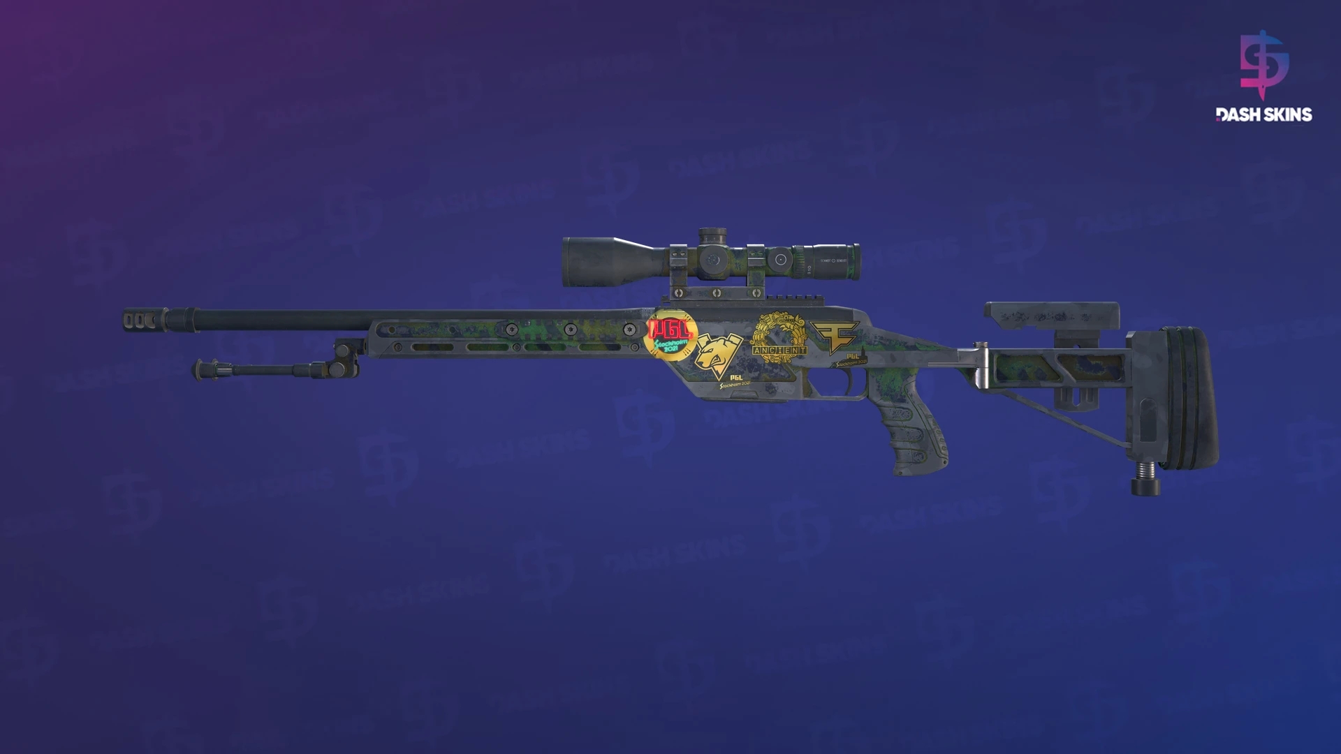 Souvenir SSG 08 | Jungle Dashed (Battle-Scarred) Screenshot Playside