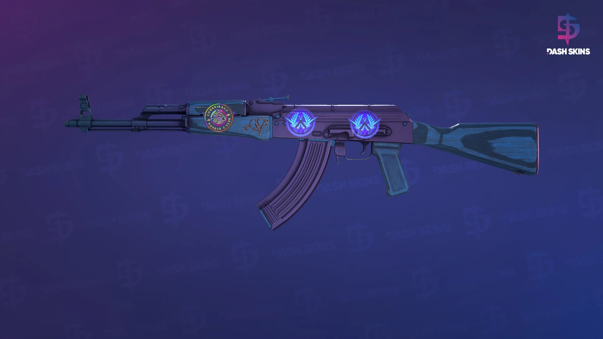 AK-47 | Midnight Laminate (Minimal Wear) Screenshot Playside
