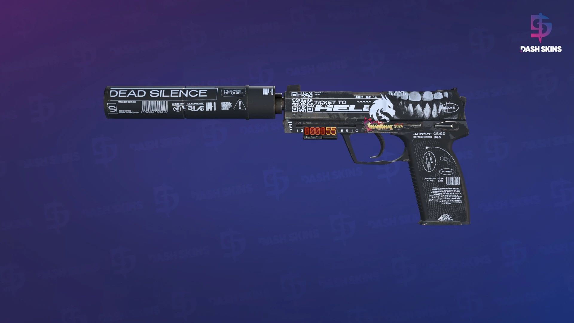 StatTrak™ USP-S | Ticket to Hell (Field-Tested) Screenshot Playside
