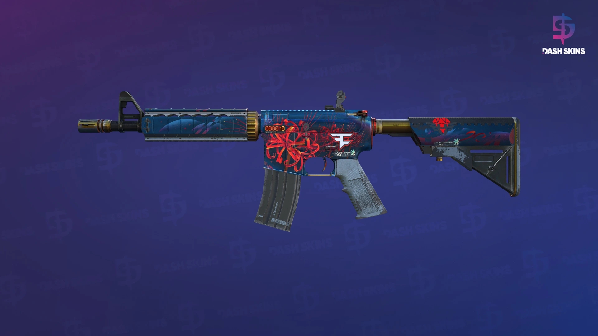 StatTrak™ M4A4 | Spider Lily (Well-Worn) Screenshot Playside