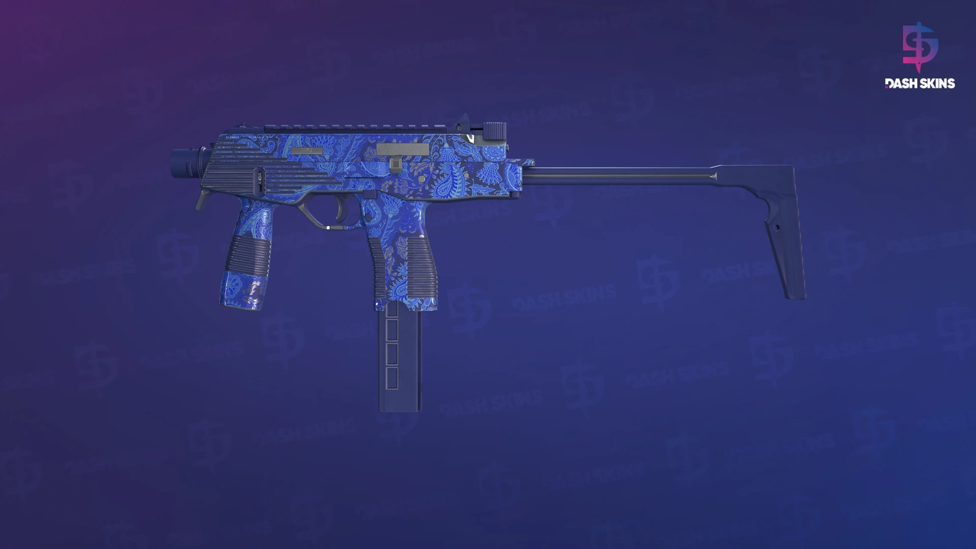 MP9 | Cobalt Paisley (Minimal Wear) Screenshot Playside