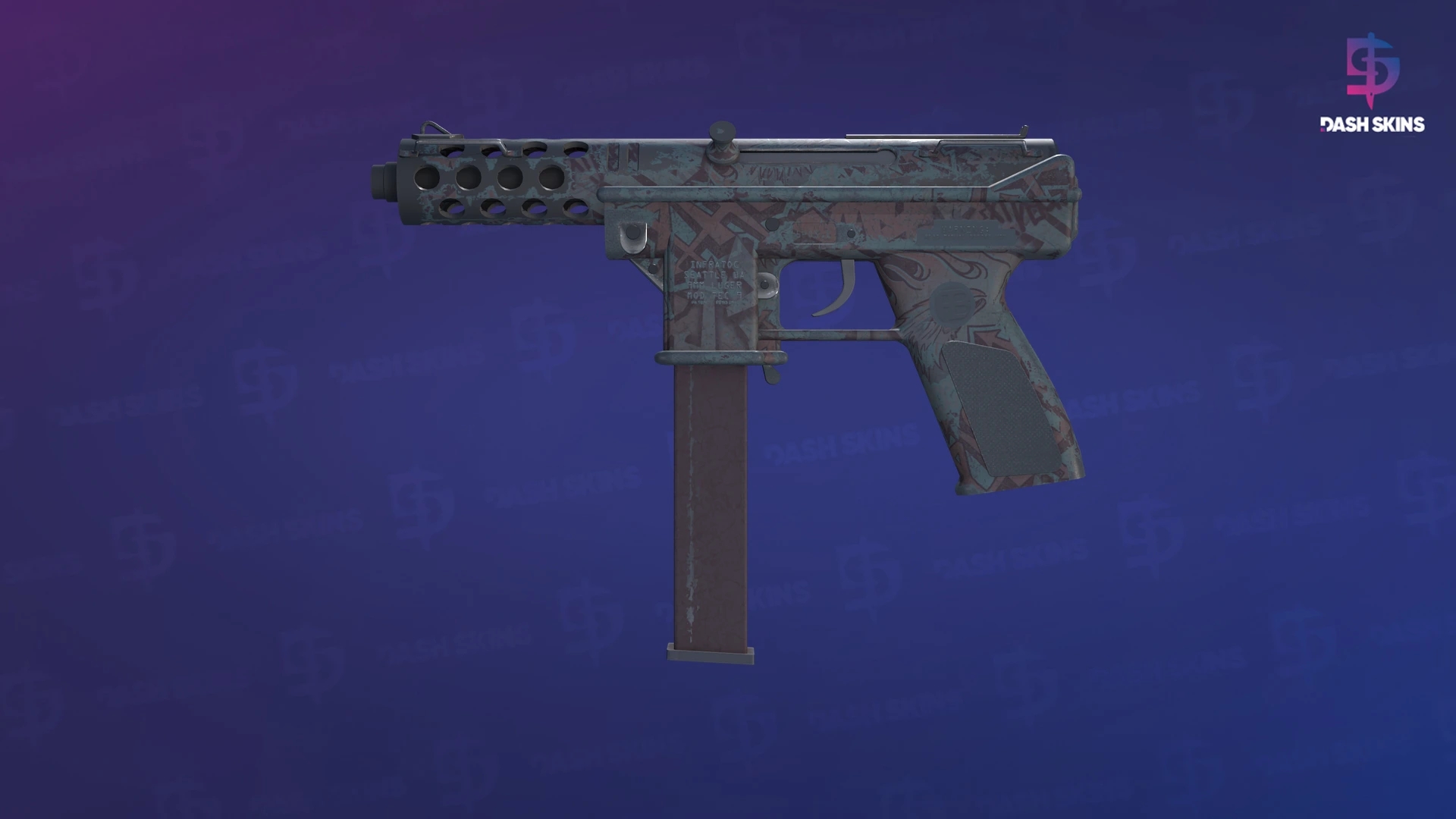 Tec-9 | Phoenix Chalk (Well-Worn) Screenshot Playside
