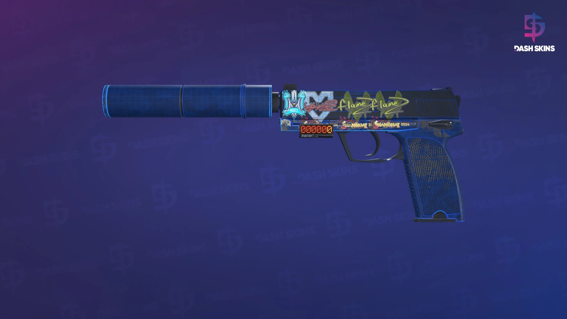 StatTrak™ USP-S | Blueprint (Battle-Scarred) Screenshot Playside