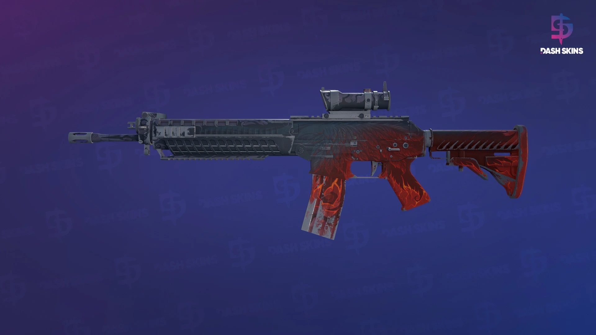 SG 553 | Darkwing (Battle-Scarred) Screenshot Playside