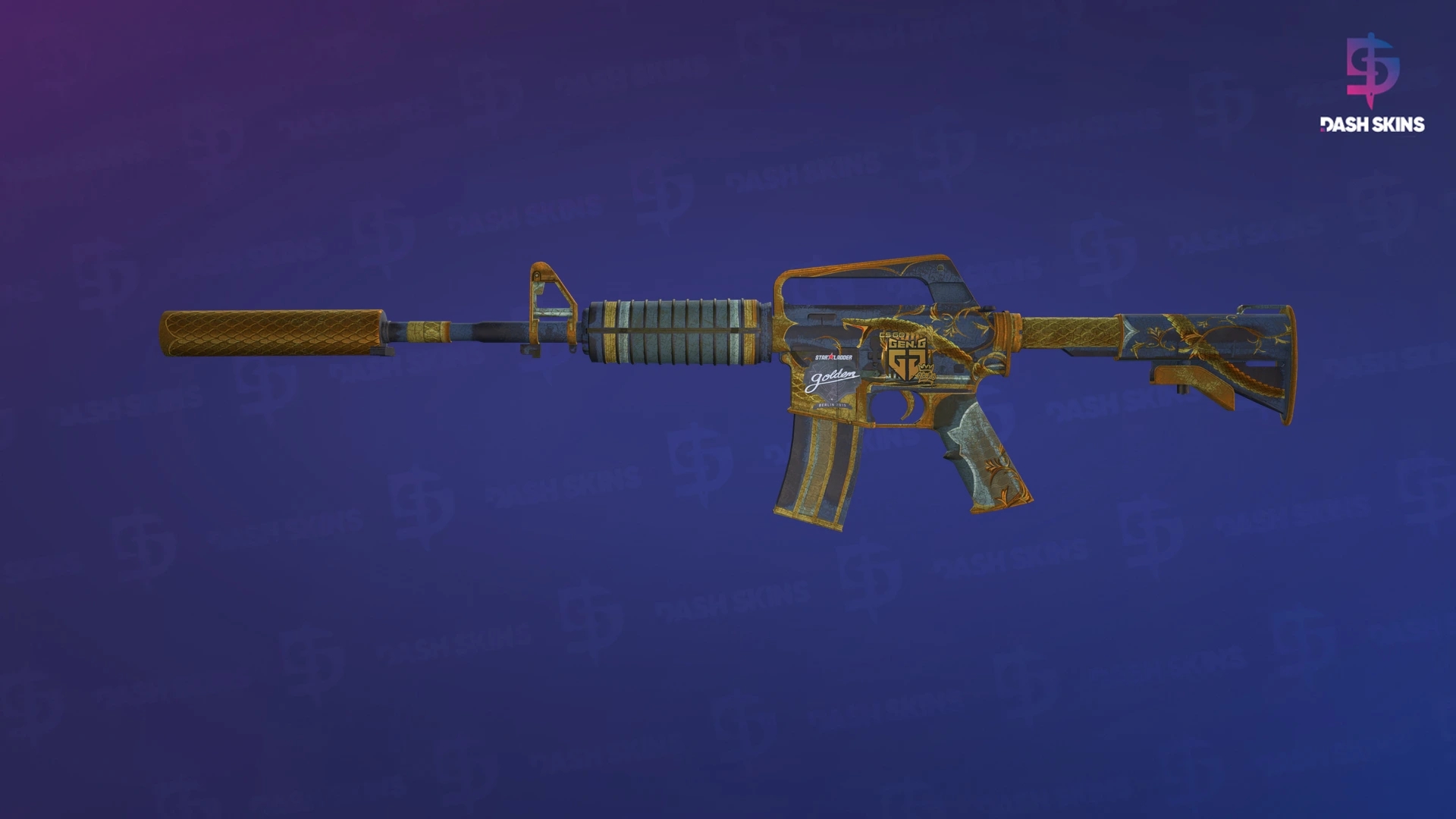 M4A1-S | Golden Coil (Battle-Scarred) Screenshot Playside