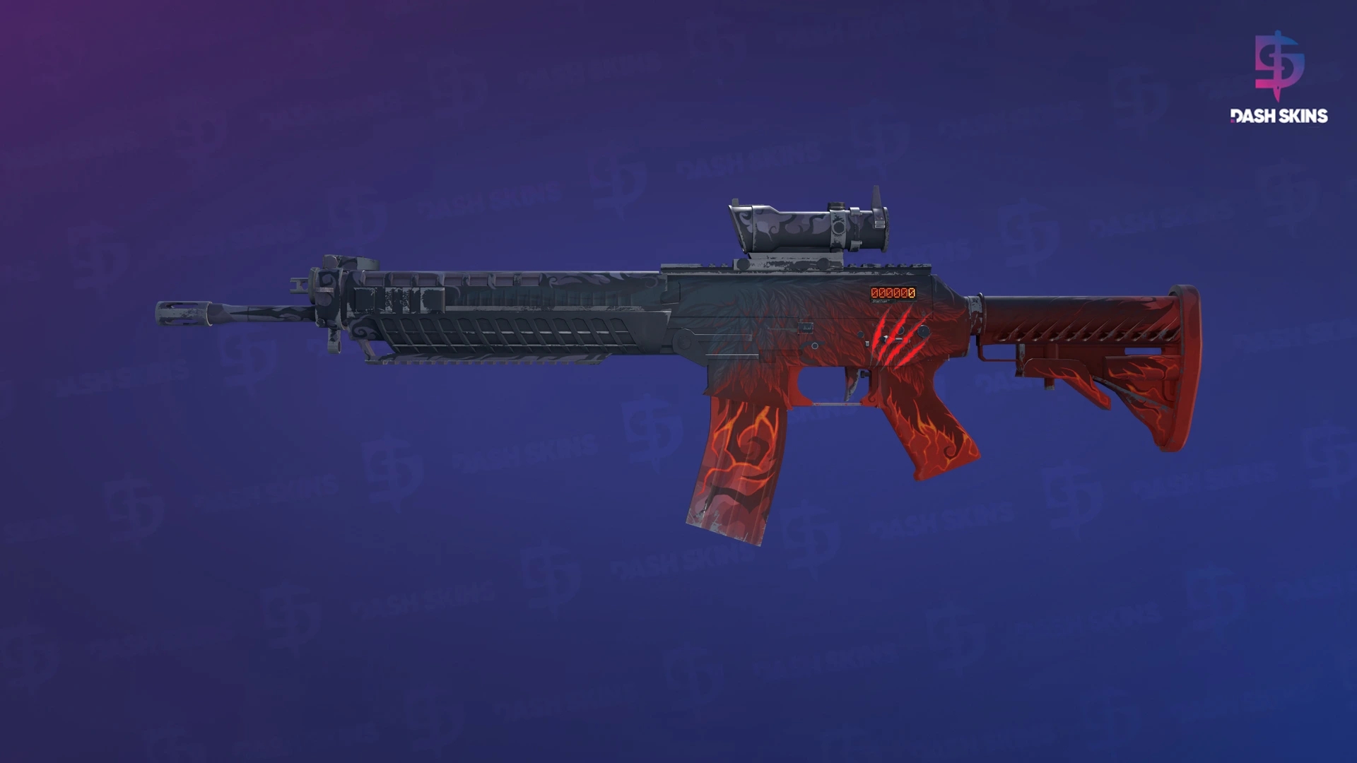 StatTrak™ SG 553 | Darkwing (Well-Worn) Screenshot Playside