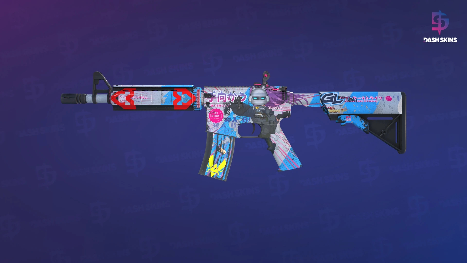 M4A4 | Temukau (Well-Worn) Screenshot Playside