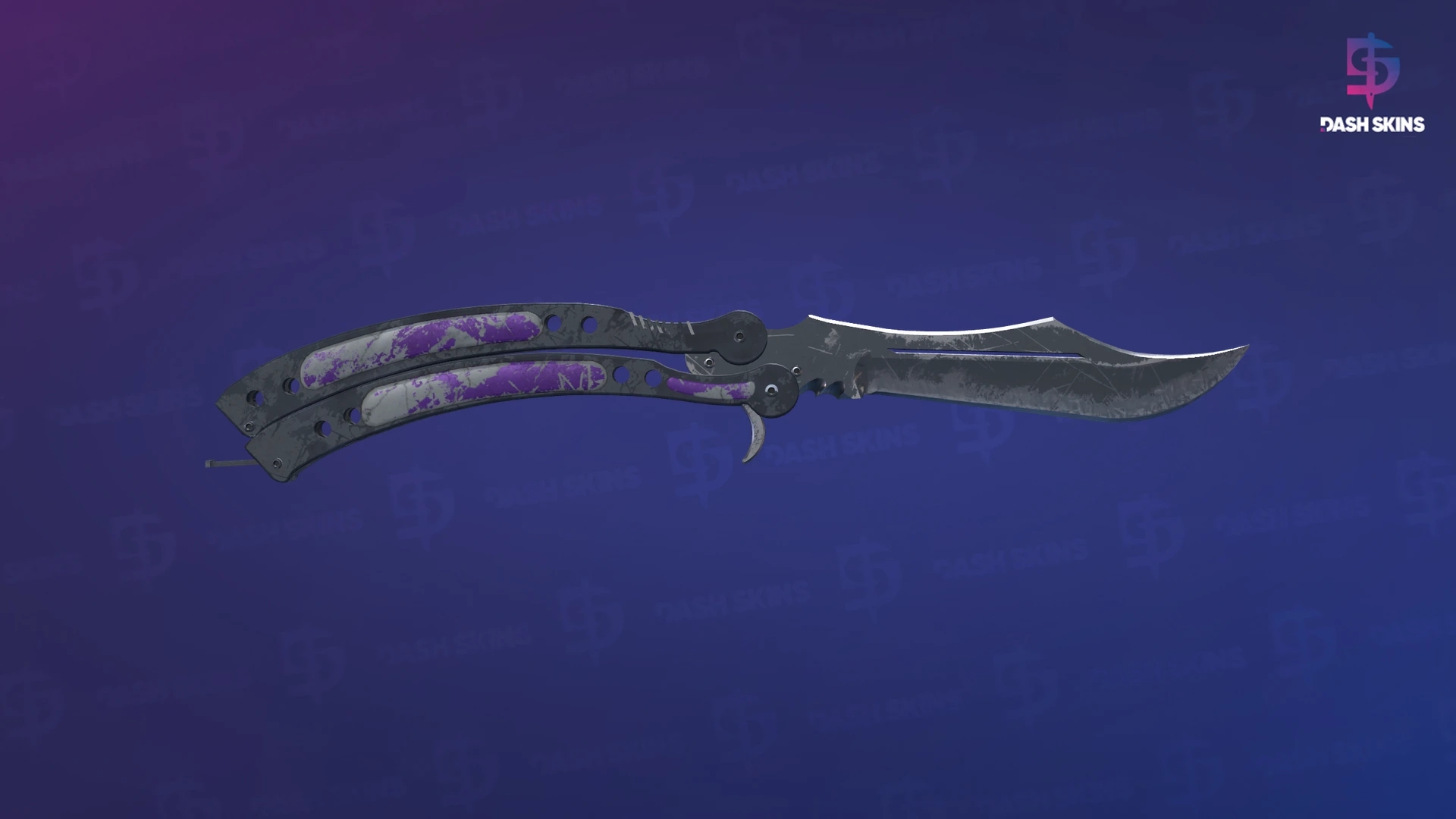 ★ Butterfly Knife | Ultraviolet (Battle-Scarred) Screenshot Playside
