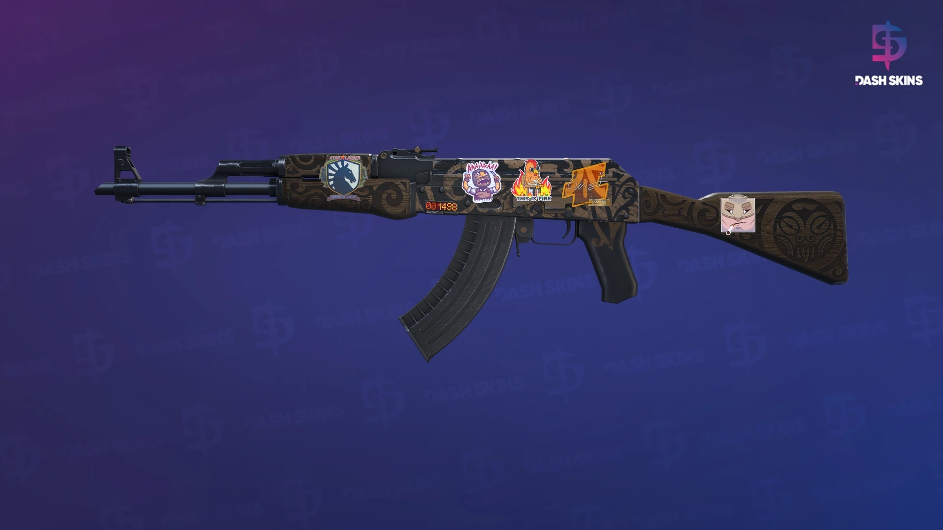StatTrak™ AK-47 | Uncharted (Minimal Wear) Screenshot Playside