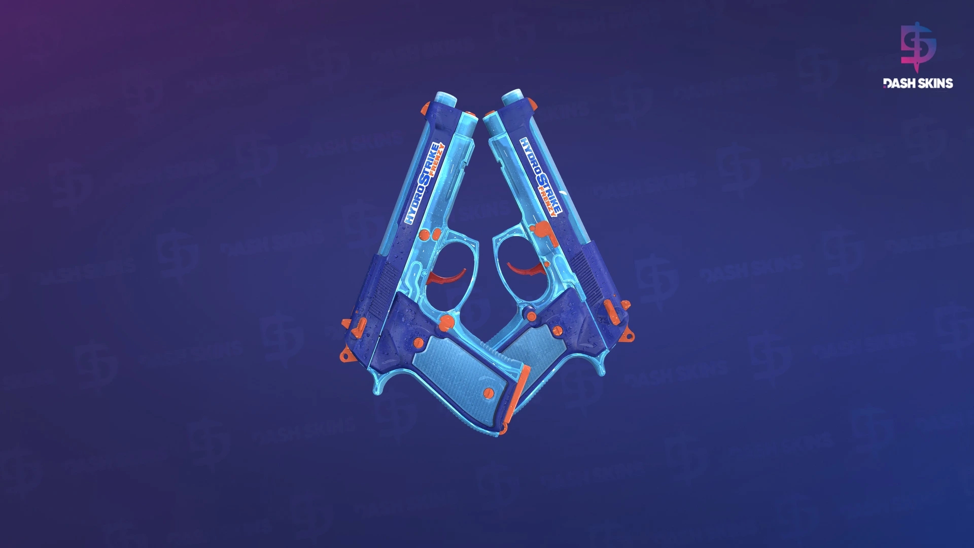 Dual Berettas | Hydro Strike (Factory New) Screenshot Playside
