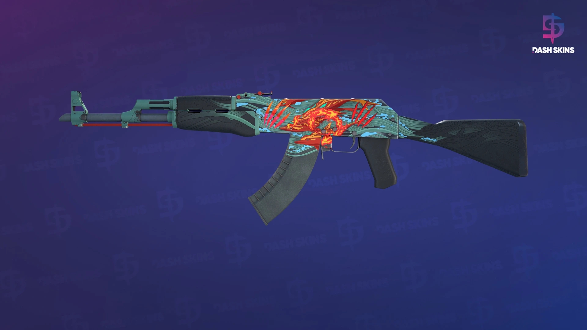 AK-47 | Aquamarine Revenge (Field-Tested) Screenshot Playside