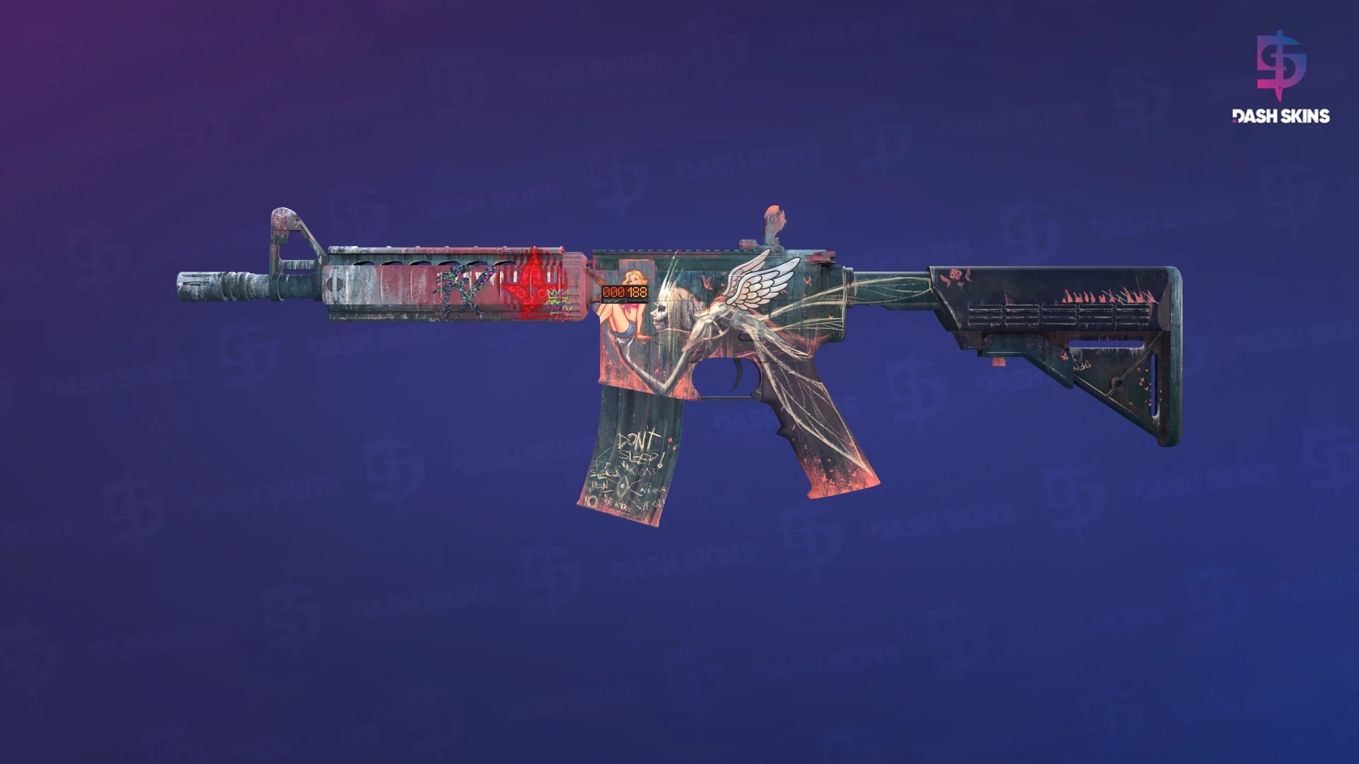 StatTrak™ M4A4 | Tooth Fairy (Minimal Wear) Screenshot Playside
