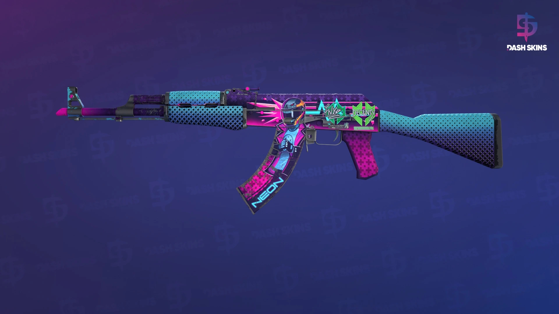 AK-47 | Neon Rider (Well-Worn) Screenshot Playside