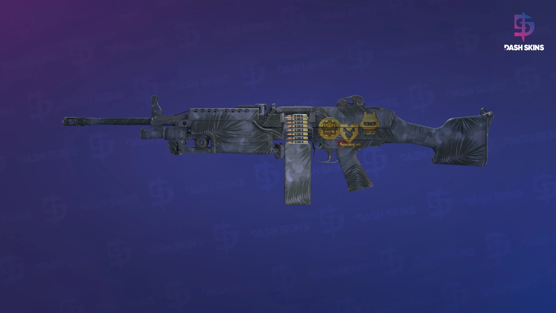 Souvenir M249 | Midnight Palm (Minimal Wear) Screenshot Playside