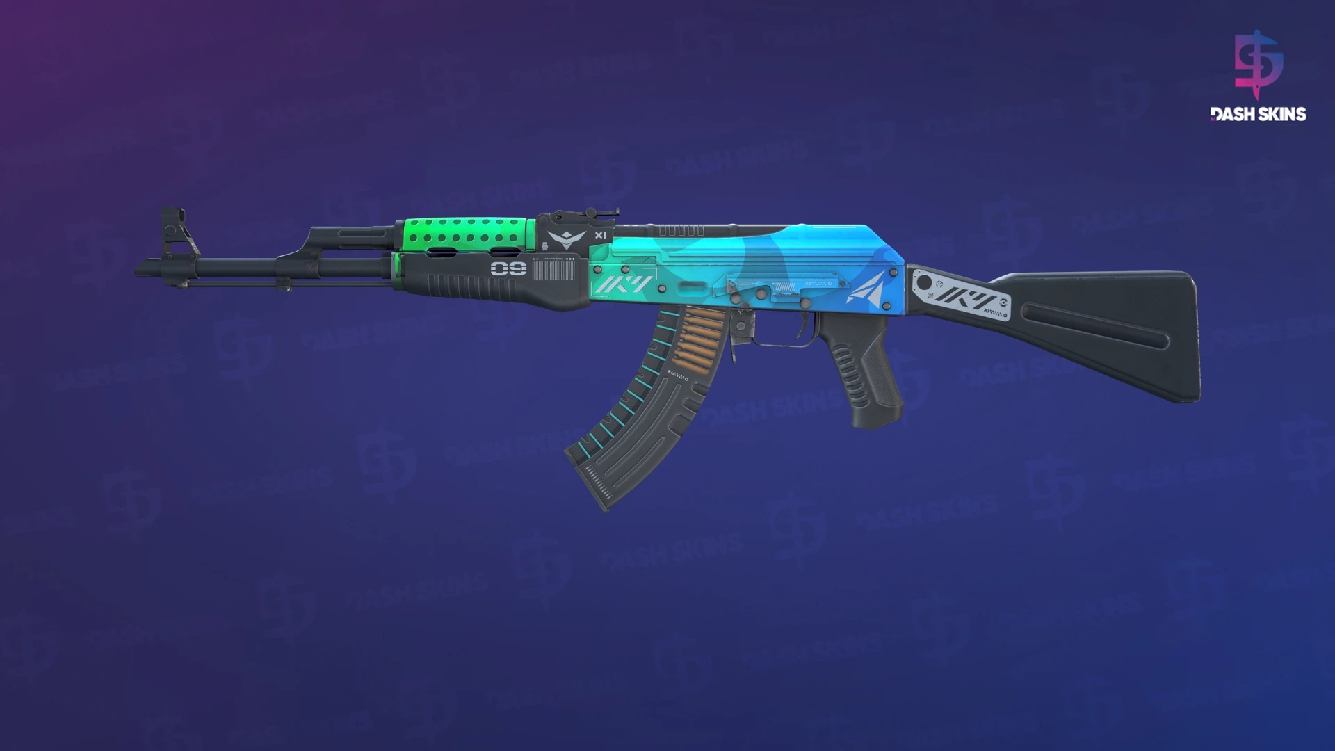 AK-47 | Ice Coaled (Minimal Wear) Screenshot Playside