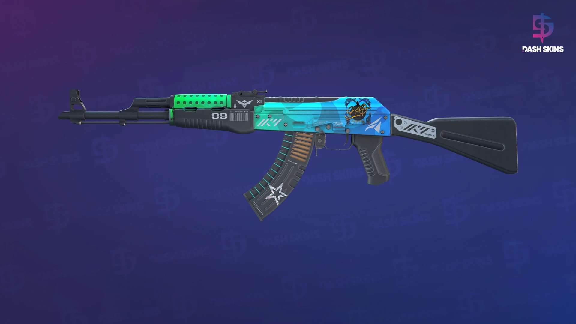 AK-47 | Ice Coaled (Minimal Wear) Screenshot Playside