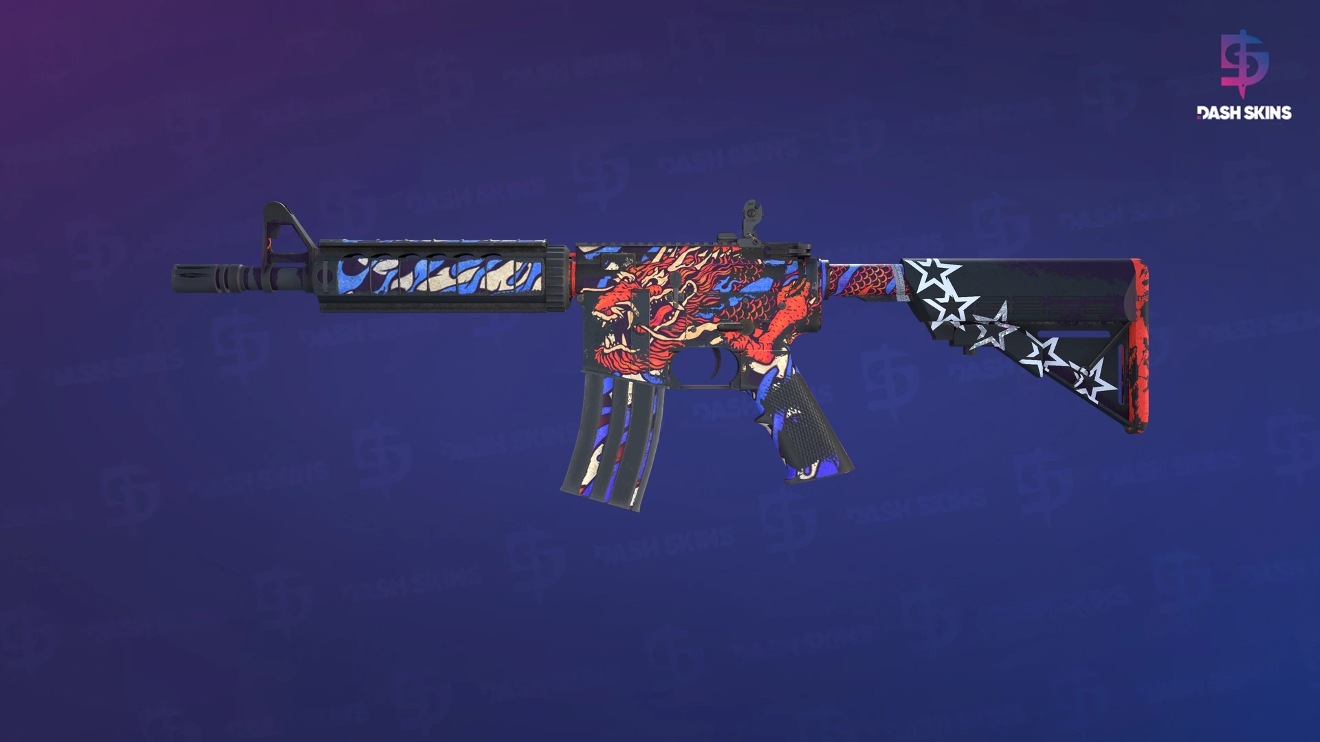 M4A4 | 龍王 (Dragon King) (Battle-Scarred) Screenshot Playside