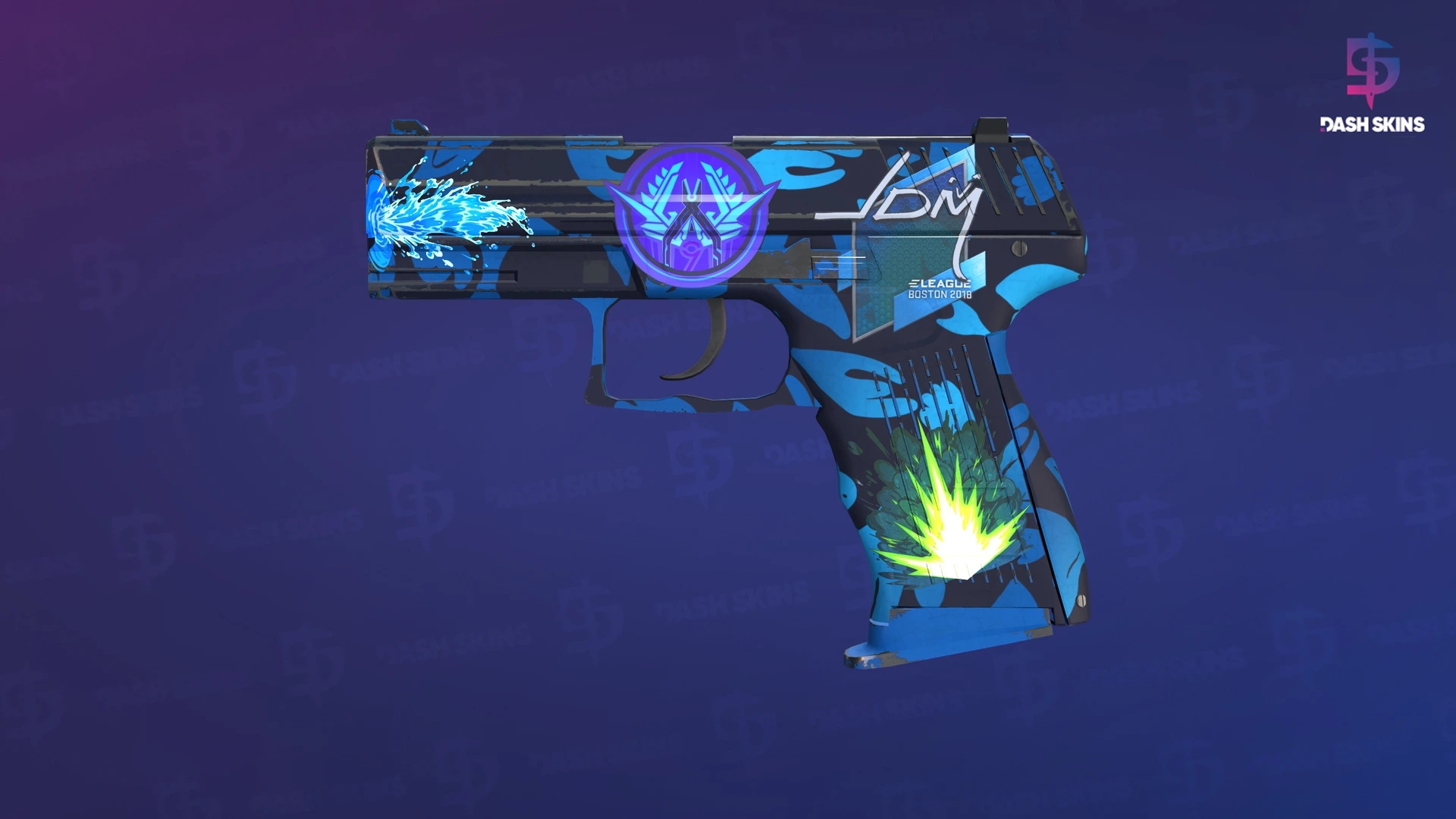 P2000 | Oceanic (Minimal Wear) Screenshot Playside
