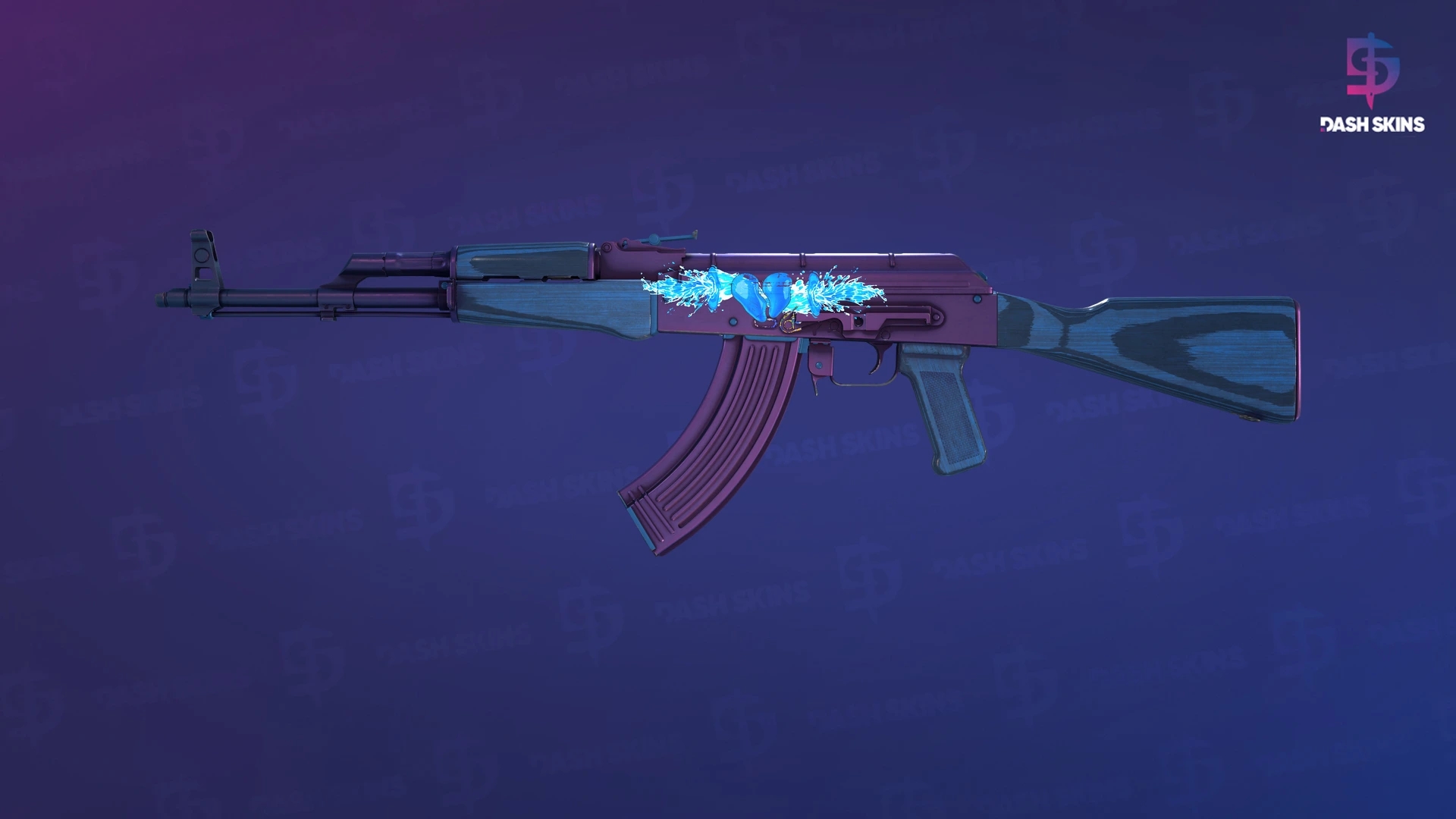 AK-47 | Midnight Laminate (Minimal Wear) Screenshot Playside