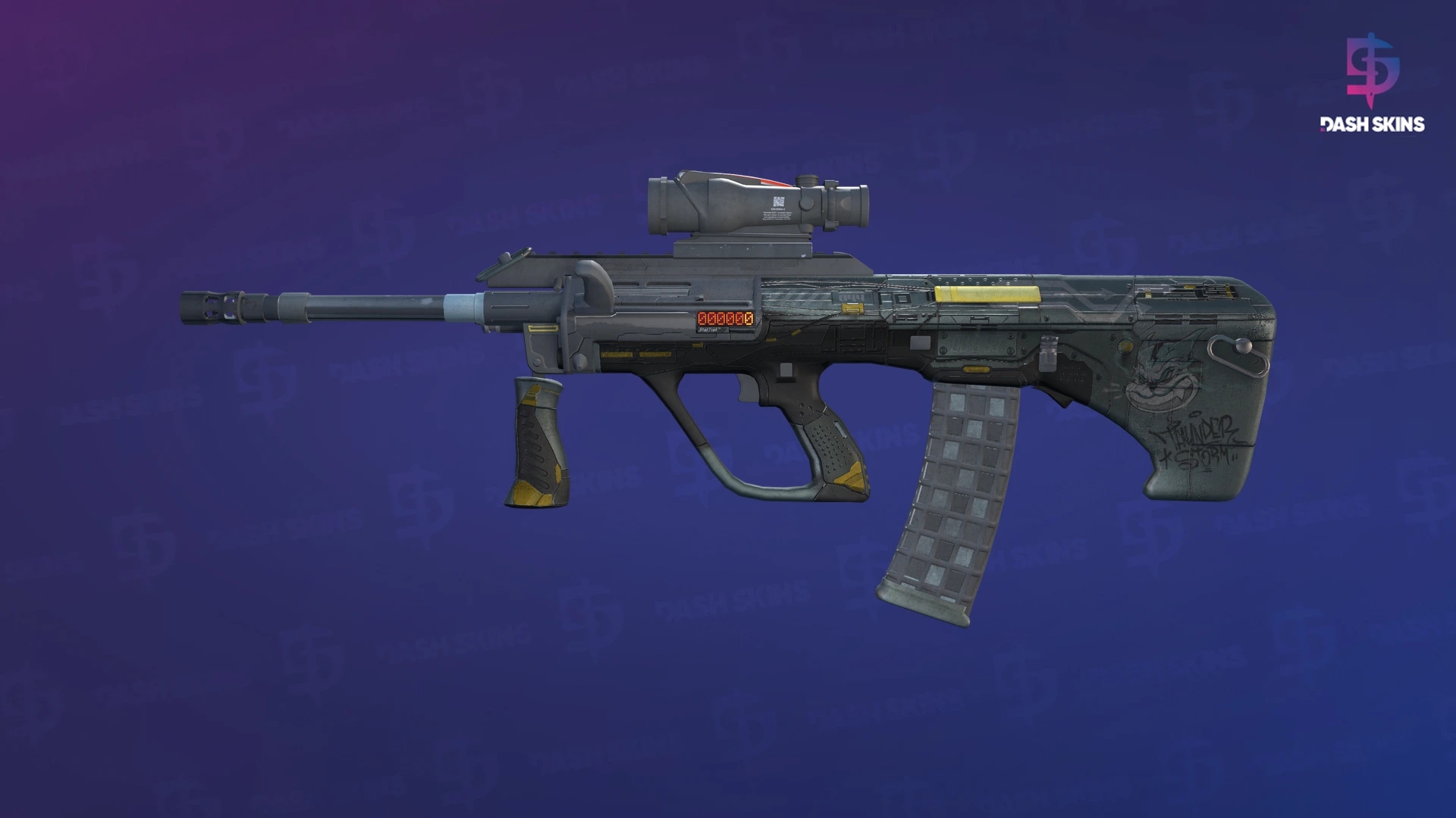 StatTrak™ AUG | Tom Cat (Well-Worn) Screenshot Playside