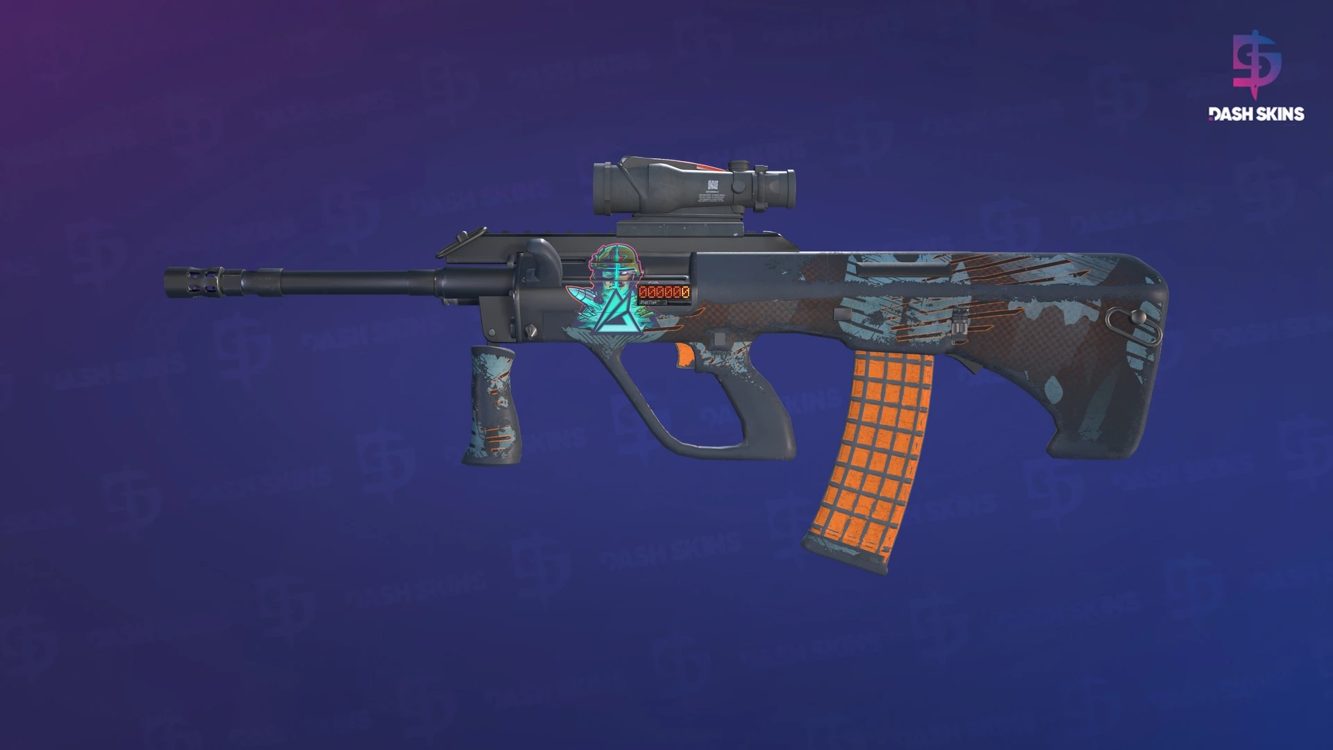 StatTrak™ AUG | Amber Slipstream (Well-Worn) Screenshot Playside