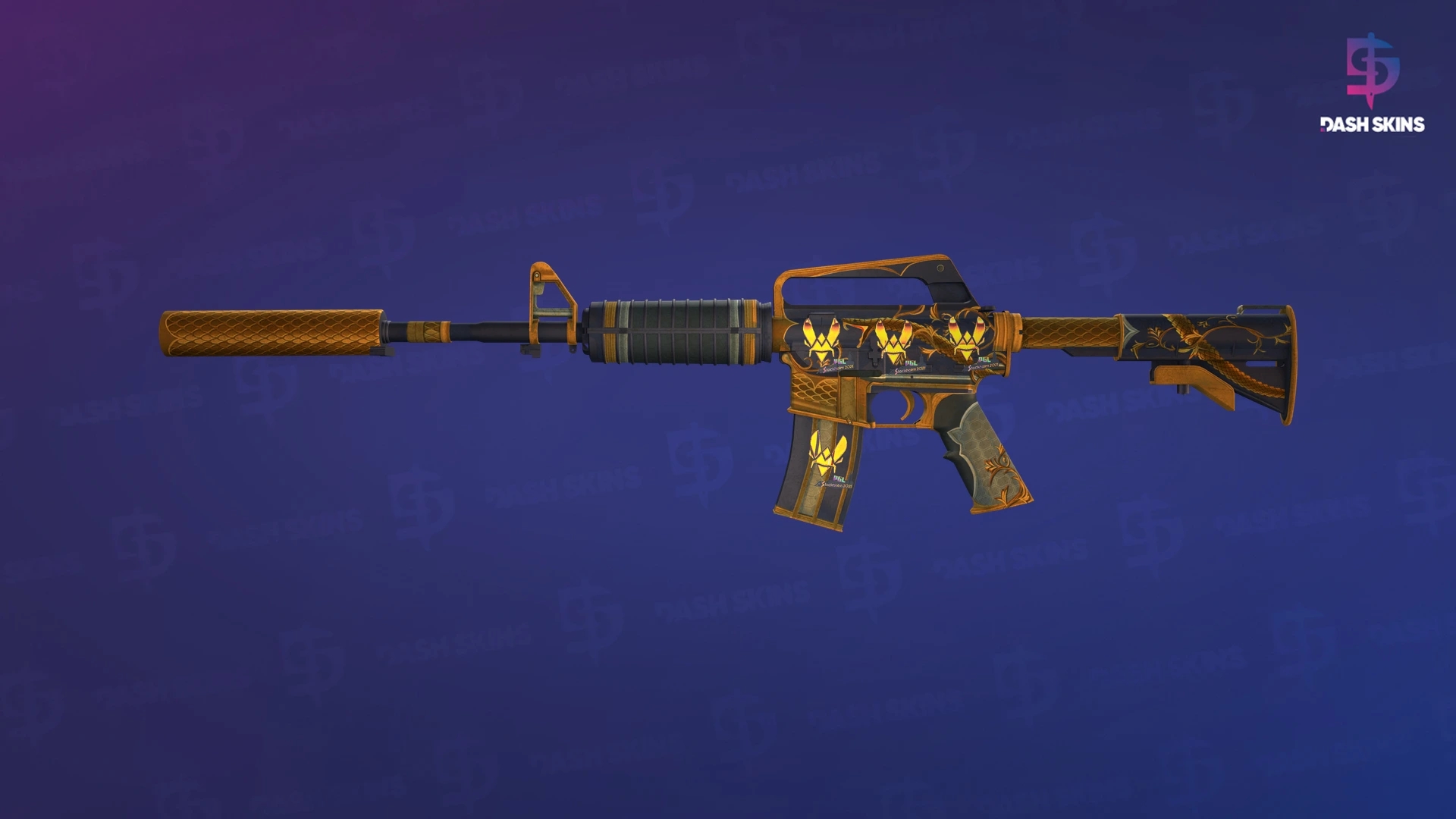 M4A1-S | Golden Coil (Well-Worn) Screenshot Playside