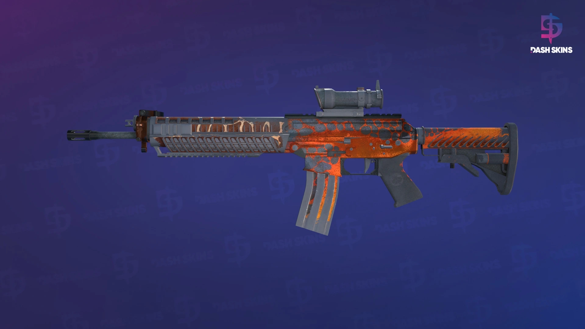 SG 553 | Tiger Moth (Battle-Scarred) Screenshot Playside