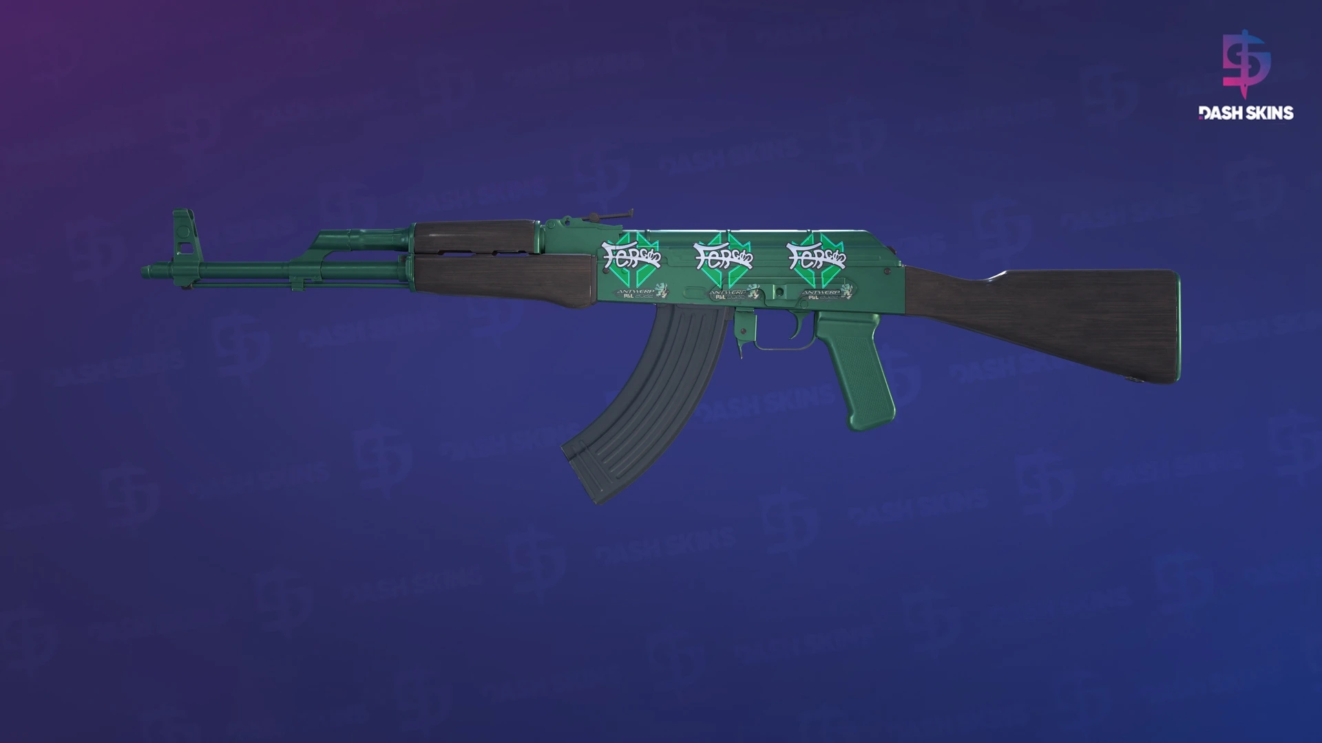 AK-47 | Wintergreen (Minimal Wear) Screenshot Playside