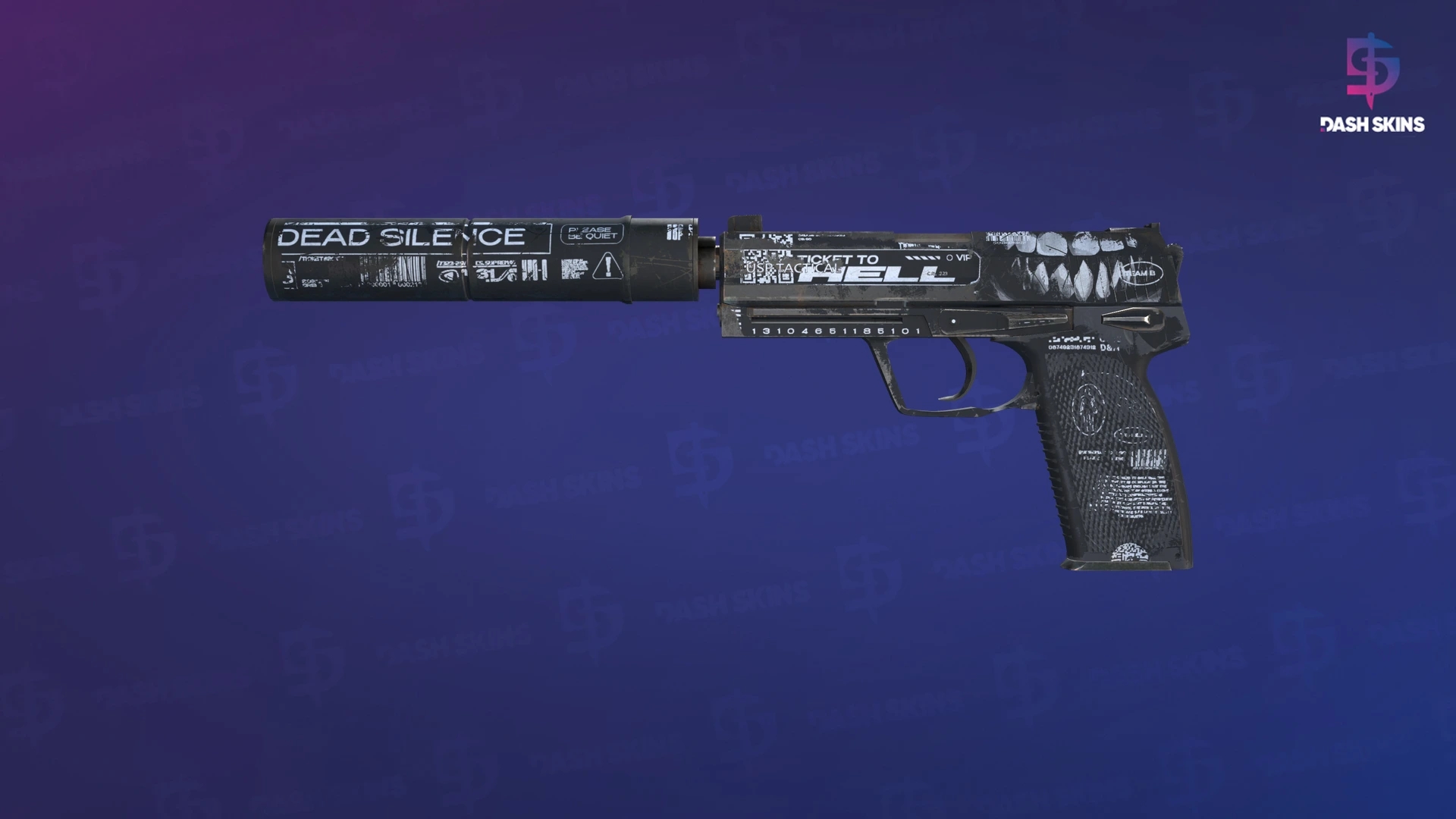 USP-S | Ticket to Hell (Well-Worn) Screenshot Playside