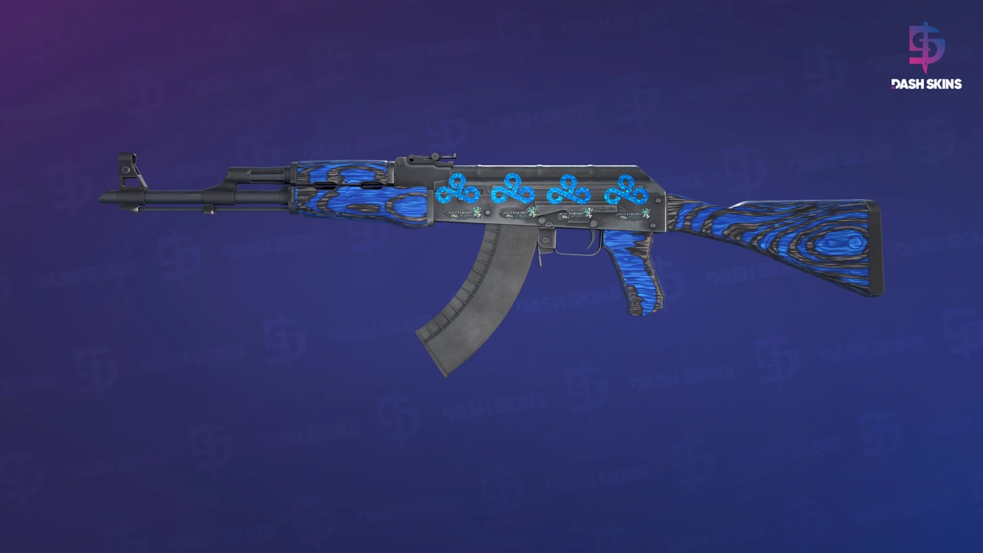 AK-47 | Blue Laminate (Minimal Wear) Screenshot Playside