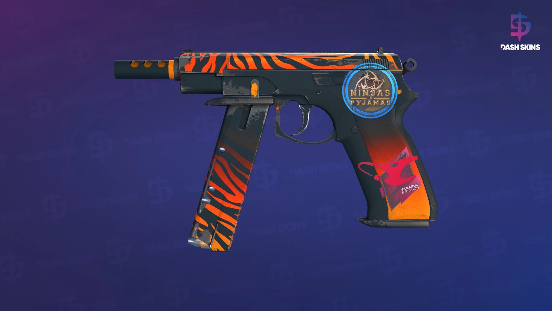 CZ75-Auto | Tigris (Well-Worn) Screenshot Playside