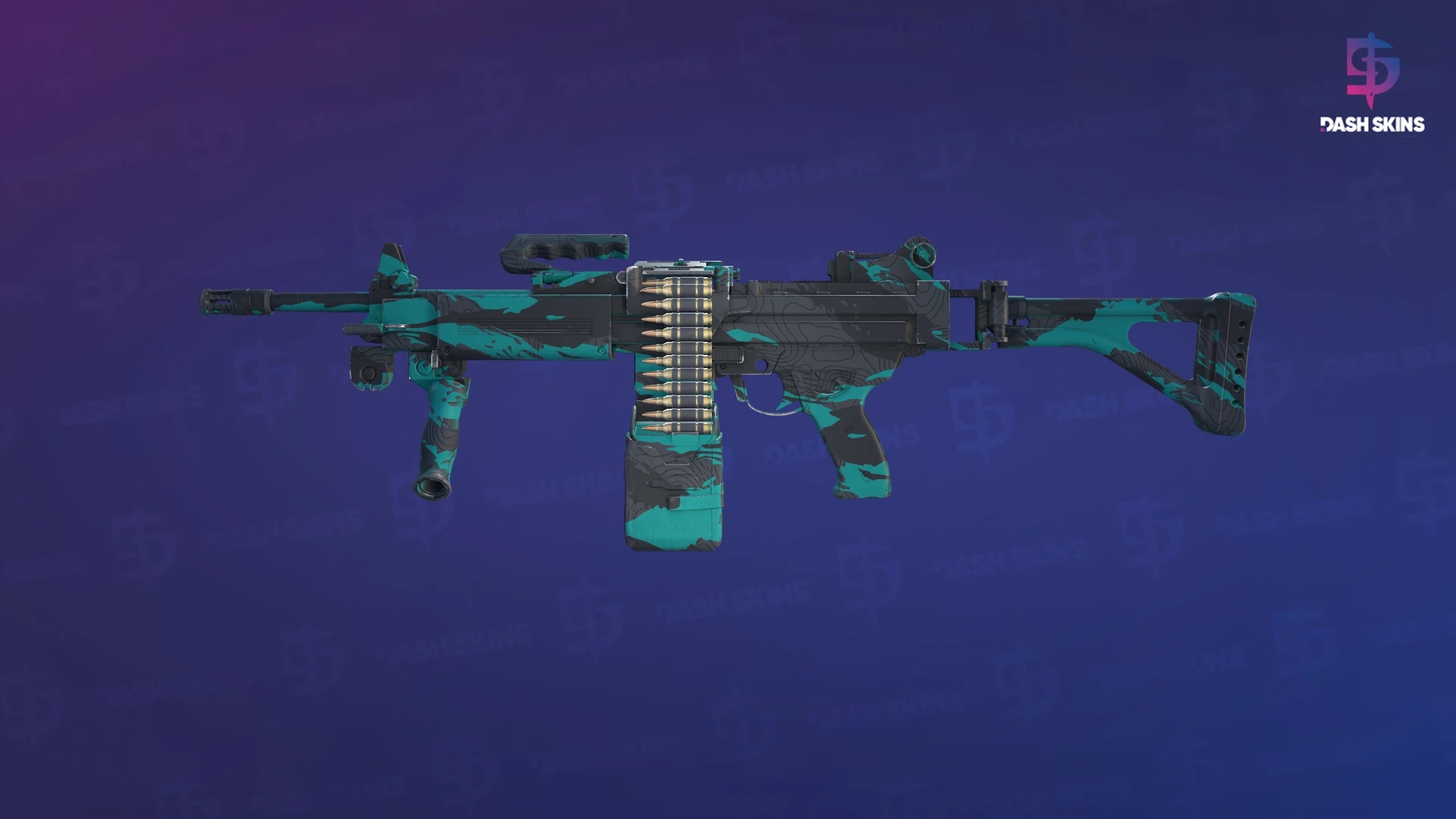 Negev | Terrain (Minimal Wear) Screenshot Playside