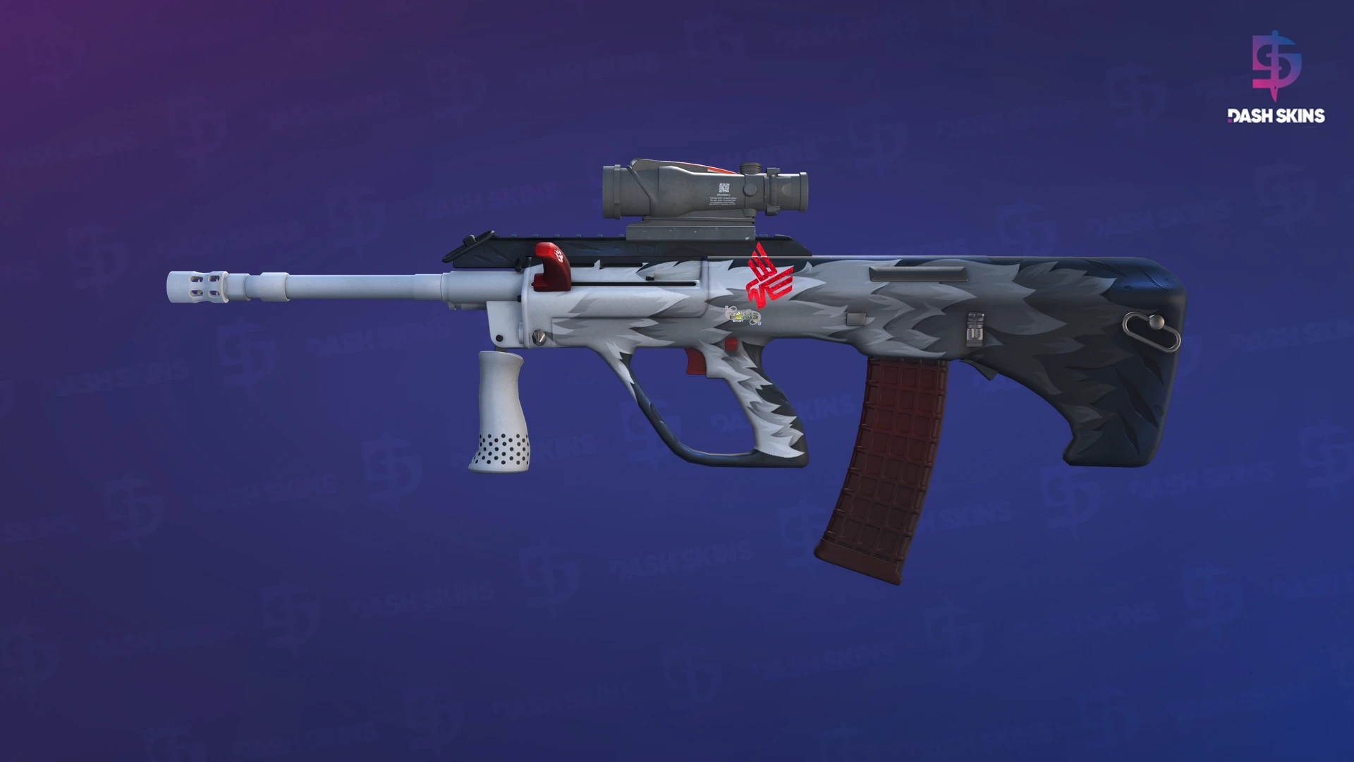 AUG | Arctic Wolf (Minimal Wear) Screenshot Playside