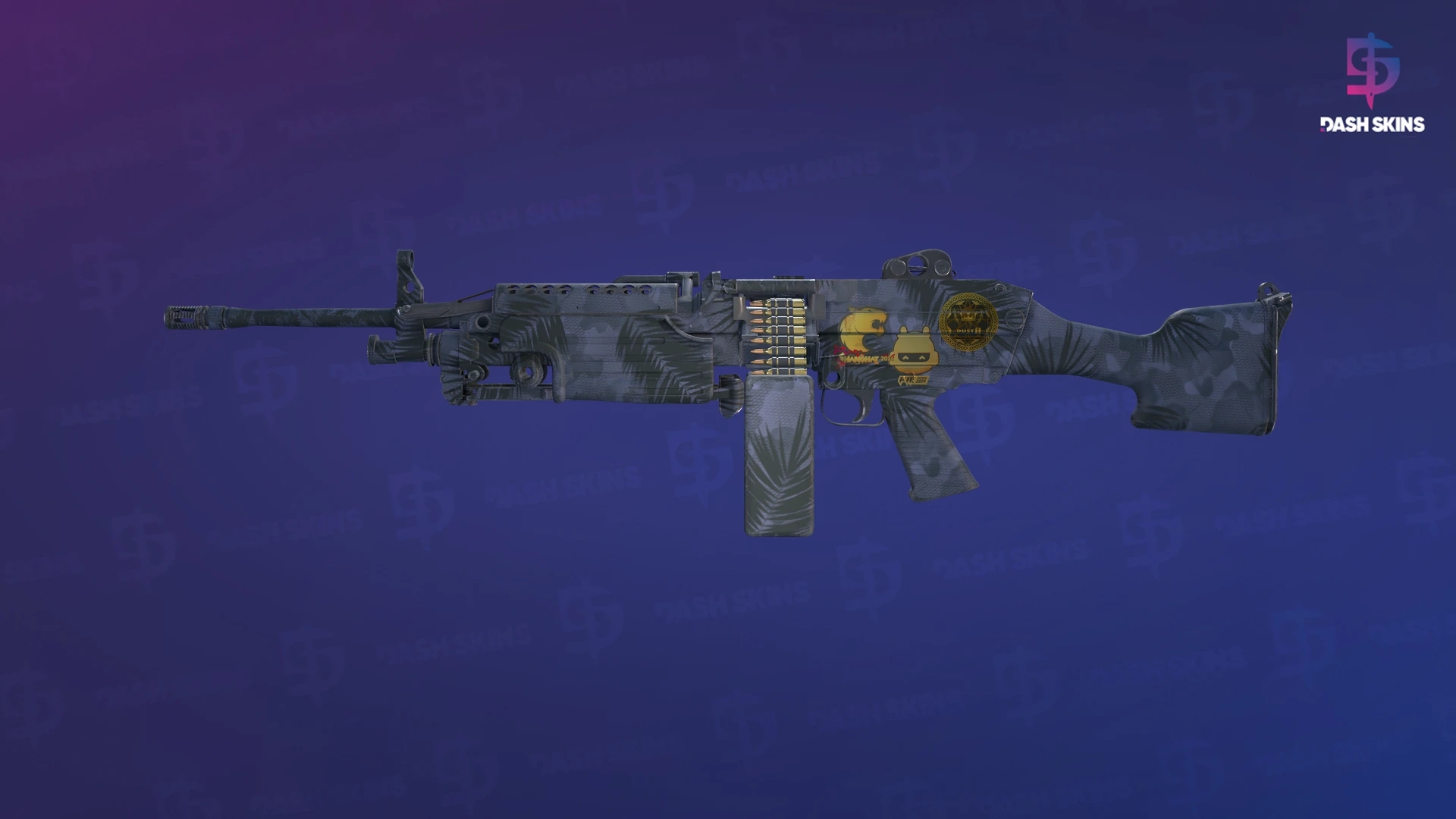 Souvenir M249 | Midnight Palm (Minimal Wear) Screenshot Playside