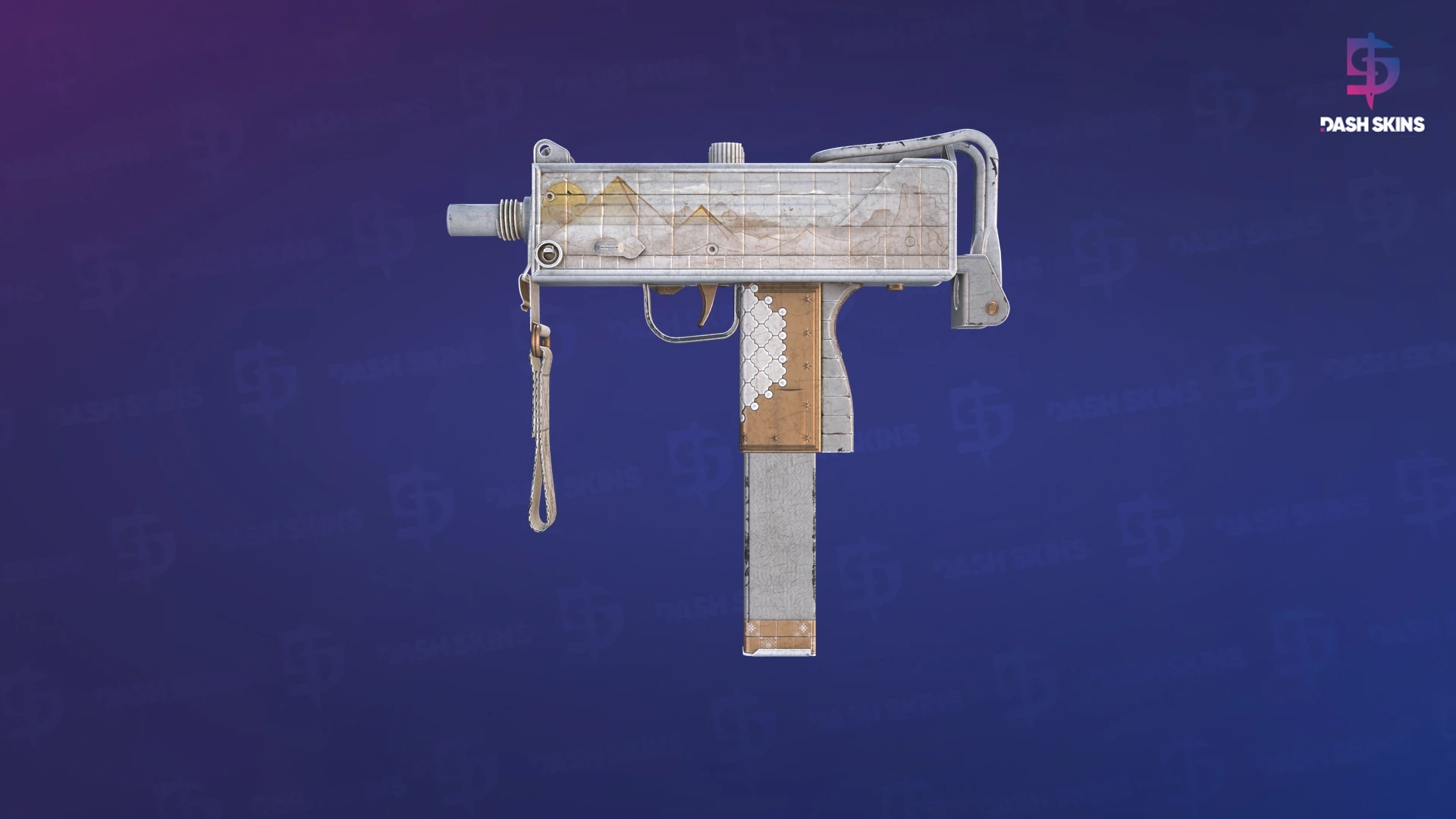 MAC-10 | Arabesque Mosaic (Well-Worn) Screenshot Playside