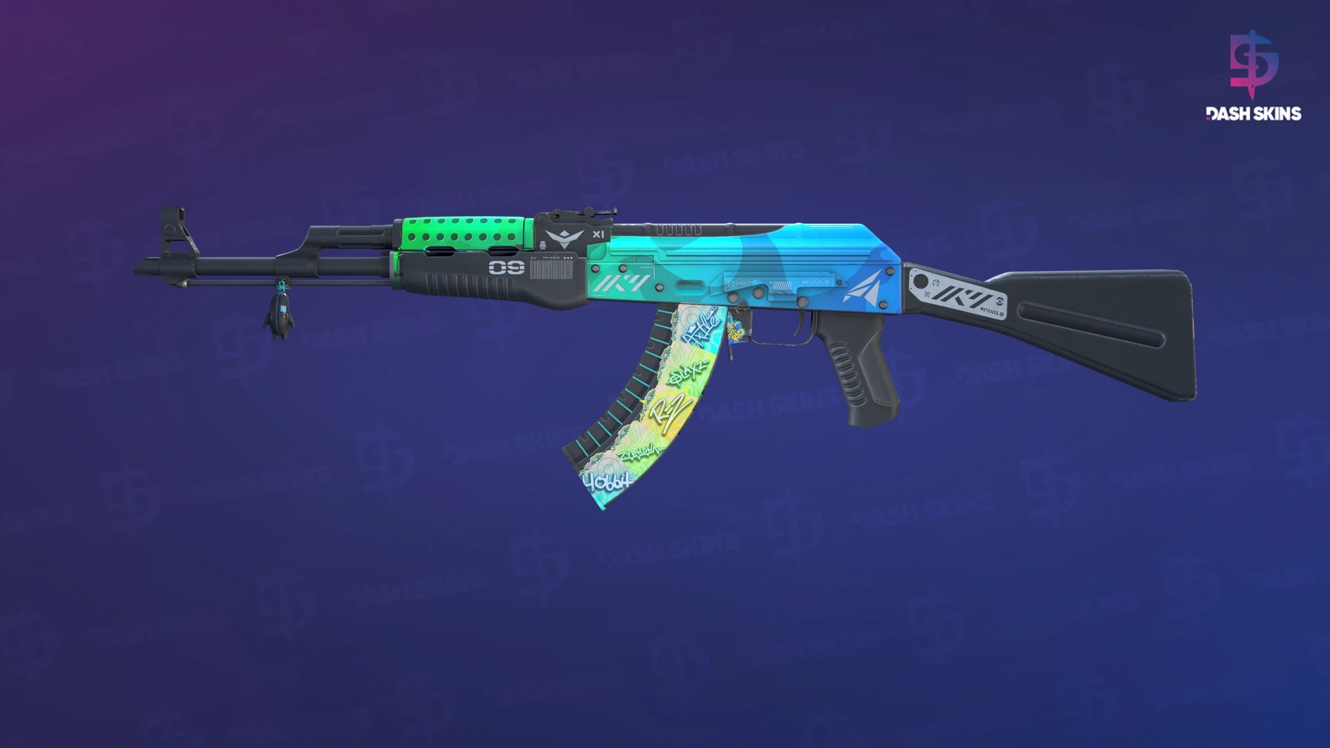 AK-47 | Ice Coaled (Minimal Wear) Screenshot Playside