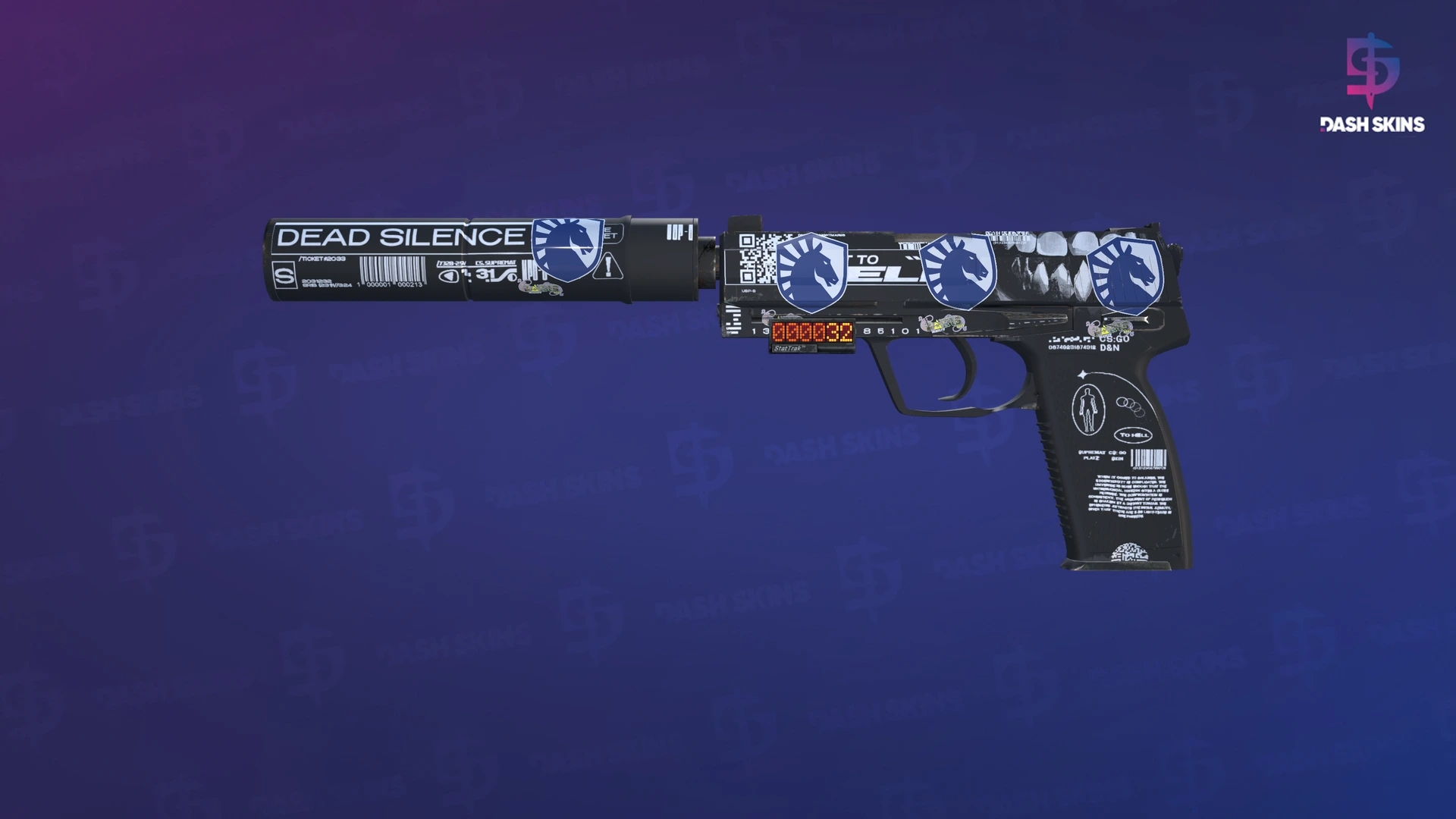 StatTrak™ USP-S | Ticket to Hell (Minimal Wear) Screenshot Playside