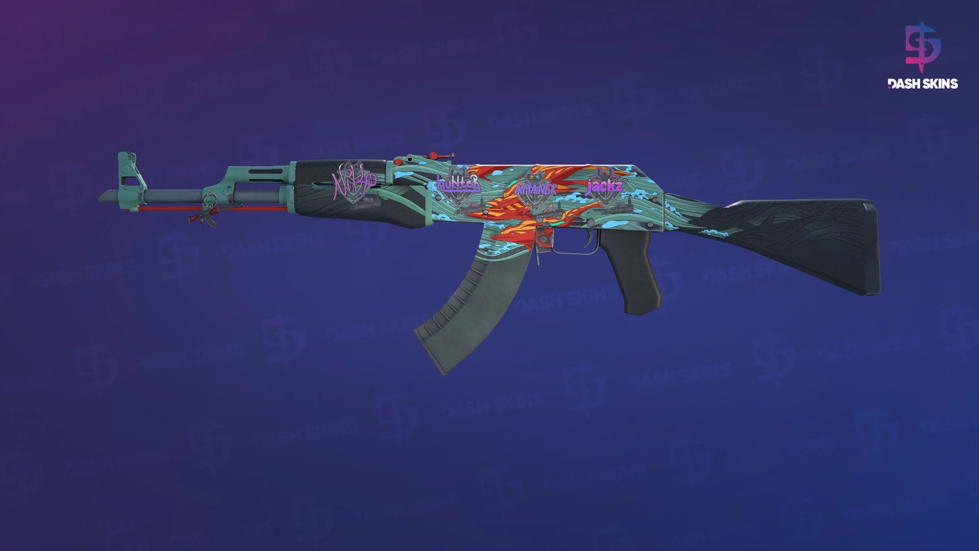 AK-47 | Aquamarine Revenge (Minimal Wear) Screenshot Playside