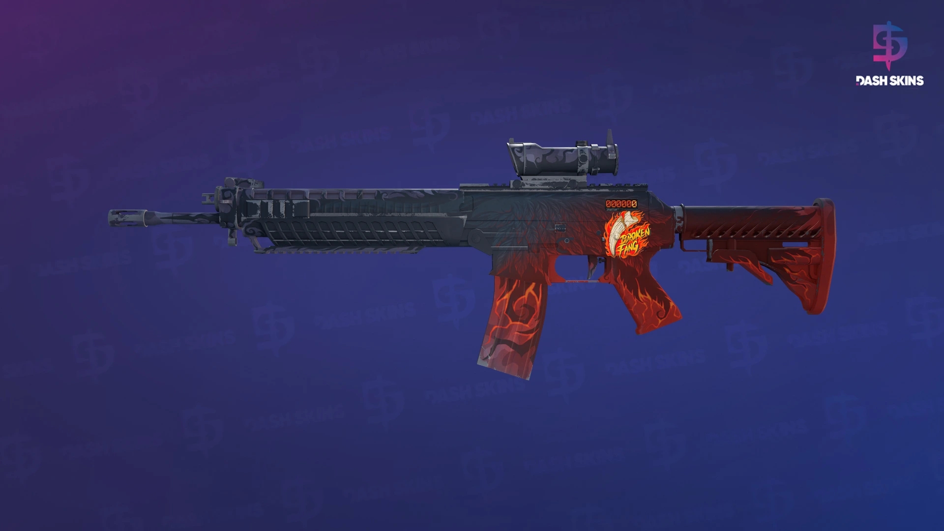 StatTrak™ SG 553 | Darkwing (Well-Worn) Screenshot Playside