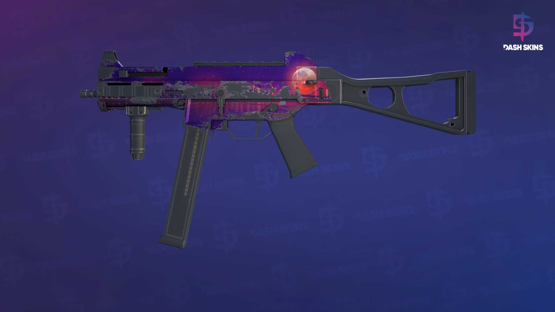 UMP-45 | Moonrise (Well-Worn) Screenshot Playside