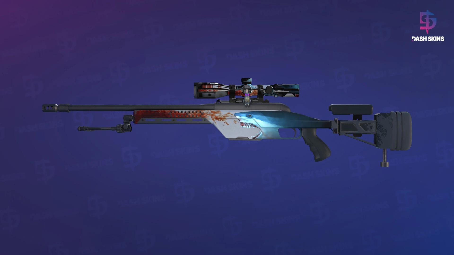 SSG 08 | Blood in the Water (Minimal Wear) Screenshot Playside