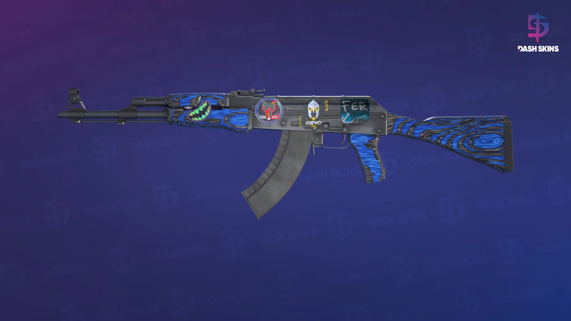 AK-47 | Blue Laminate (Minimal Wear) Screenshot Playside